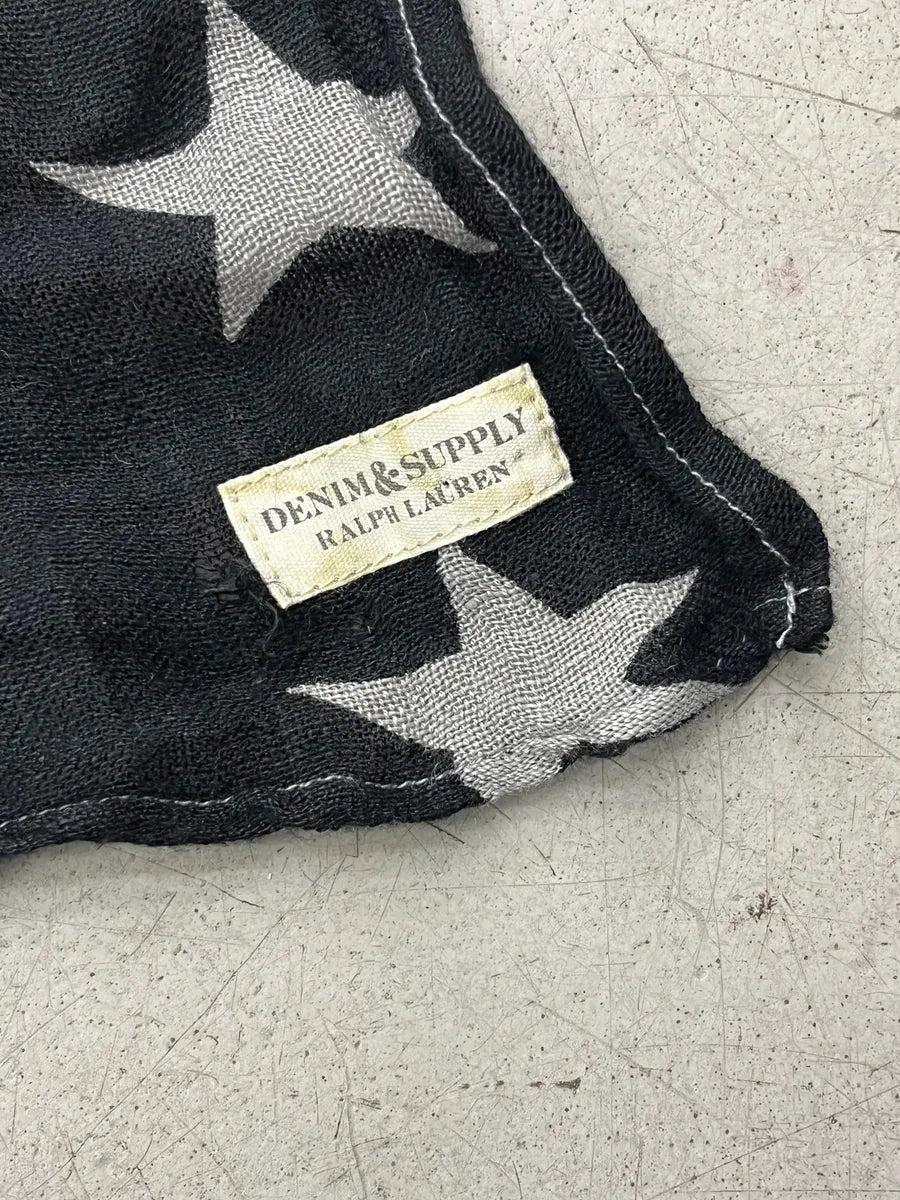Ralph Lauren Black Stars & Striped USA Flag Scarf NTesWOJ 4