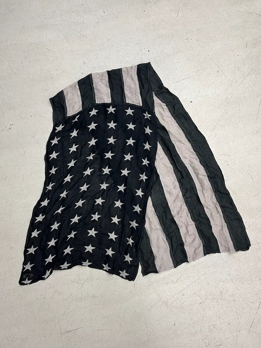 Ralph Lauren Black Stars & Striped USA Flag Scarf NTesWOJ 3