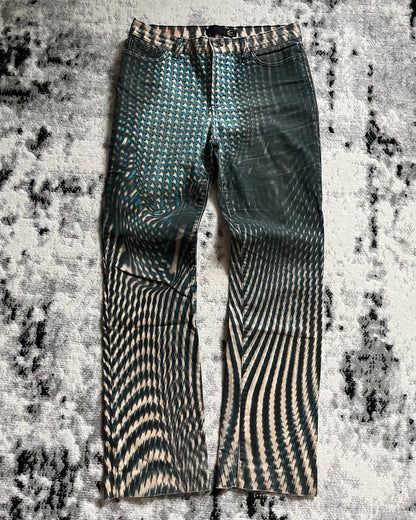 SS2001 Roberto Cavalli 迷幻海洋裤 (M)