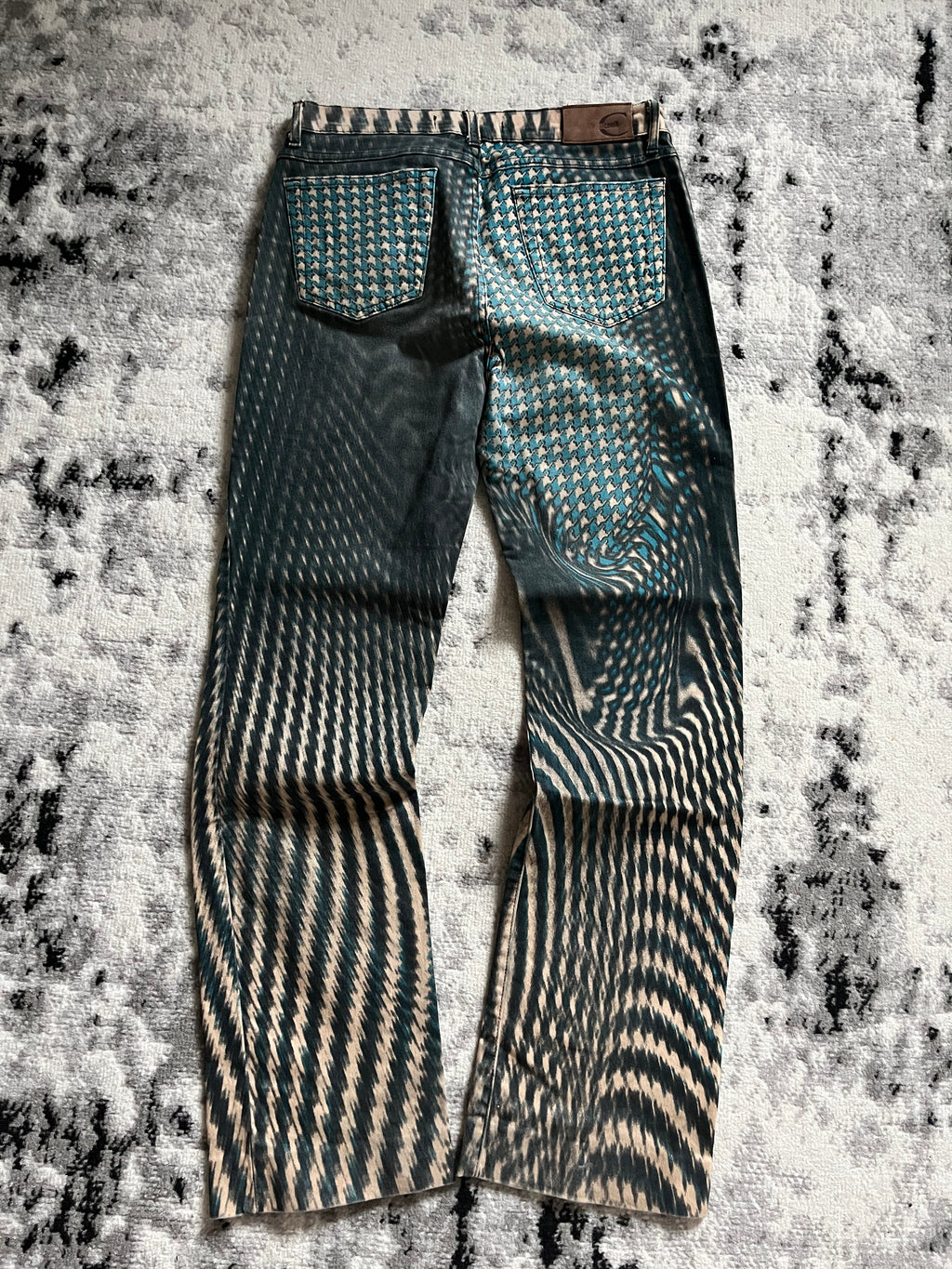 SS2001 ロベルト カヴァリ サイケデリック オーシャン パンツ (M)