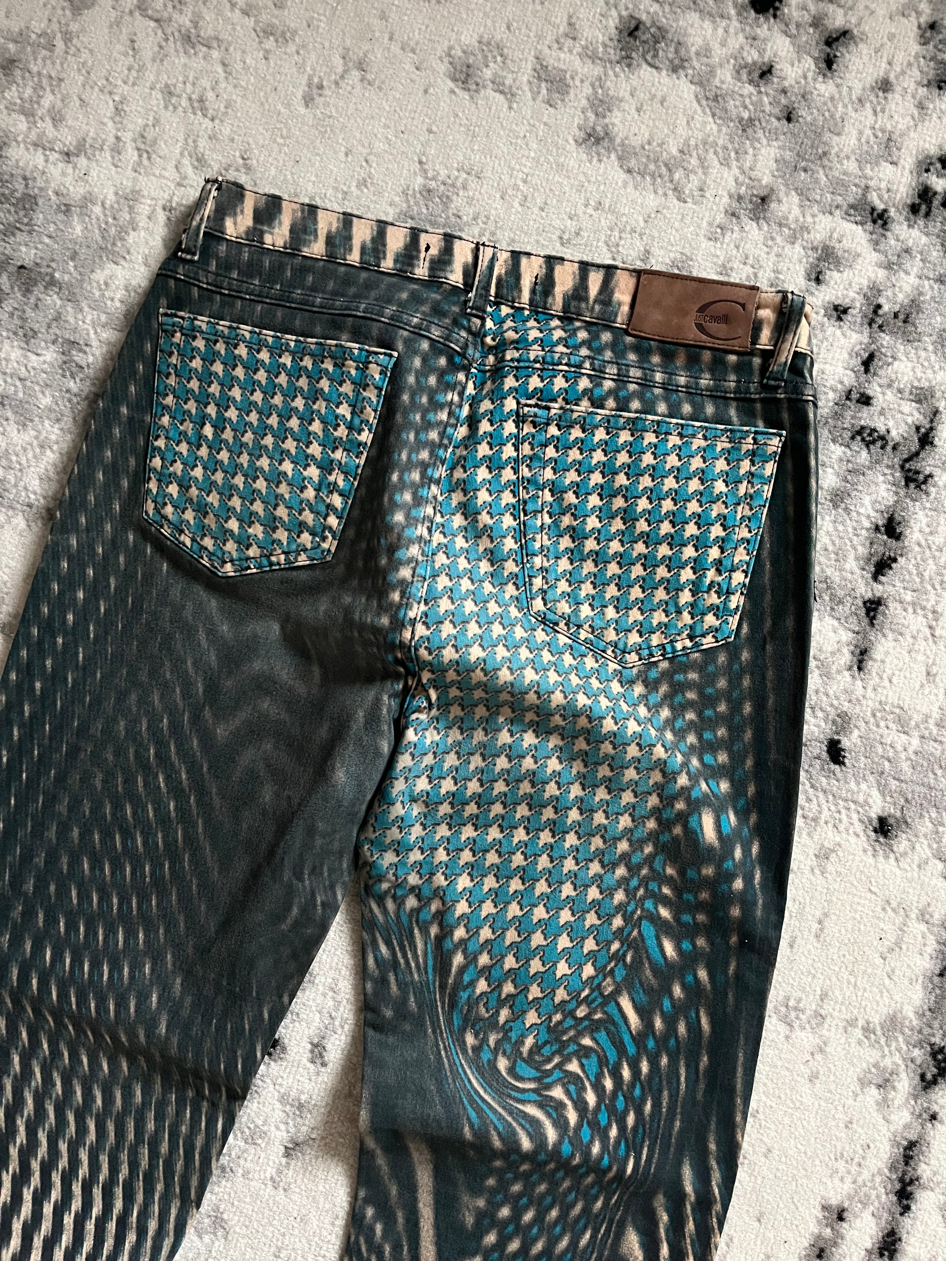 SS2001 ロベルト カヴァリ サイケデリック オーシャン パンツ (M)
