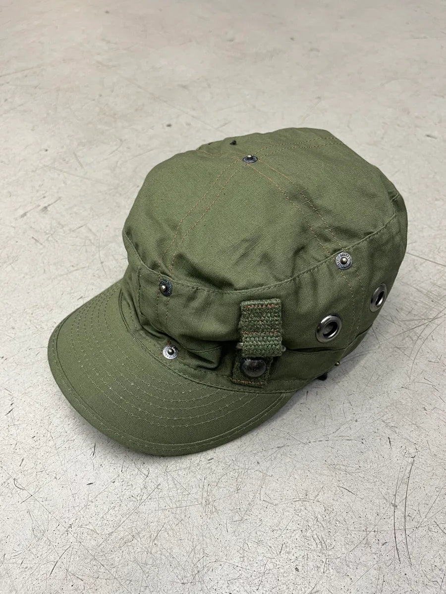 SS2006 Dolce & Gabbana Olive Military Logo Hat rMwmgIj 0
