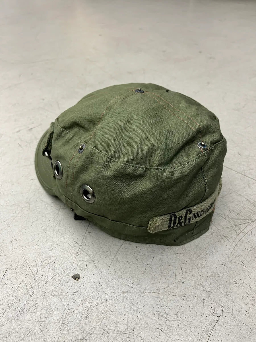 SS2006 Dolce & Gabbana Olive Military Logo Hat rMwmgIj 7