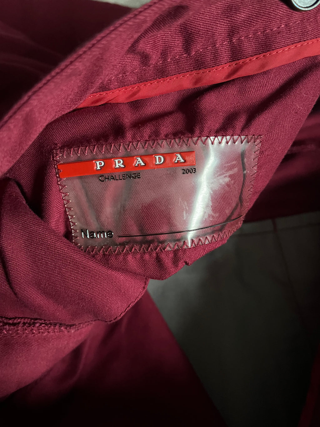 AW2003 Prada Linea Rossa Bordeaux Pants (XL)