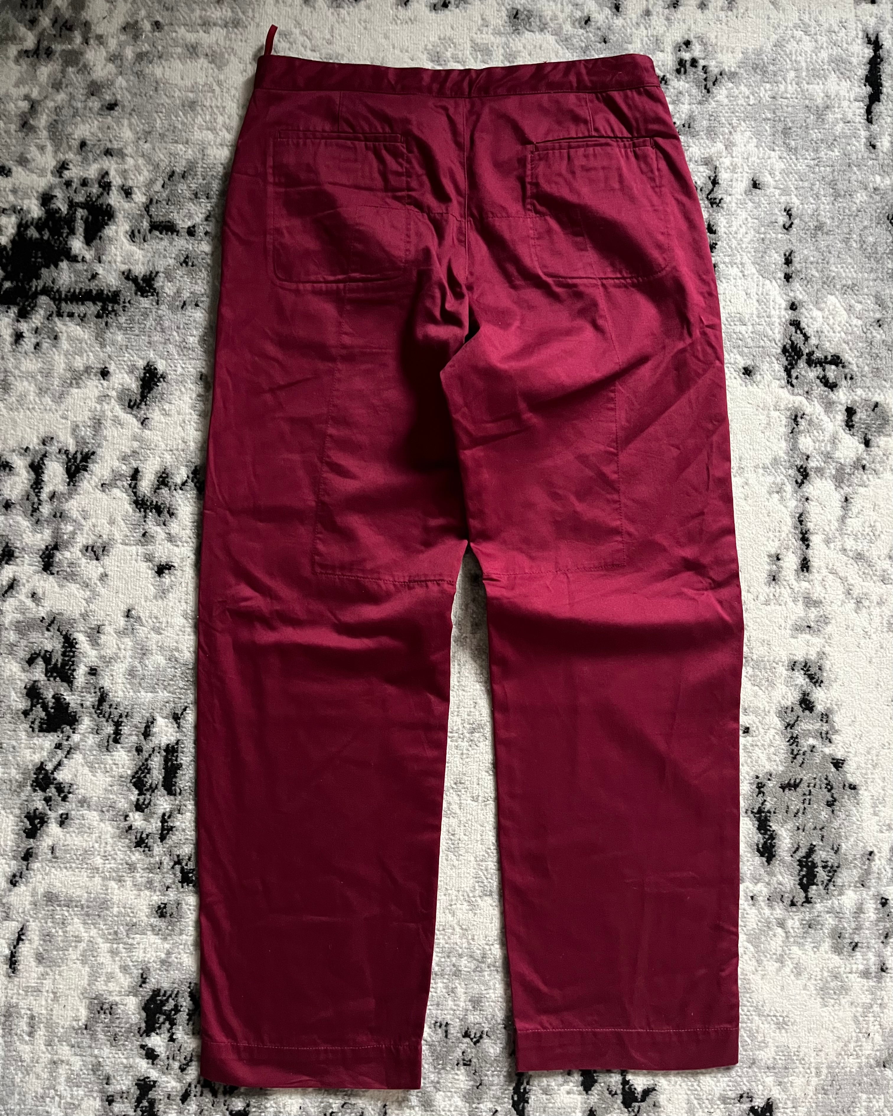 AW2003 Prada Linea Rossa Bordeaux Pants (XL)