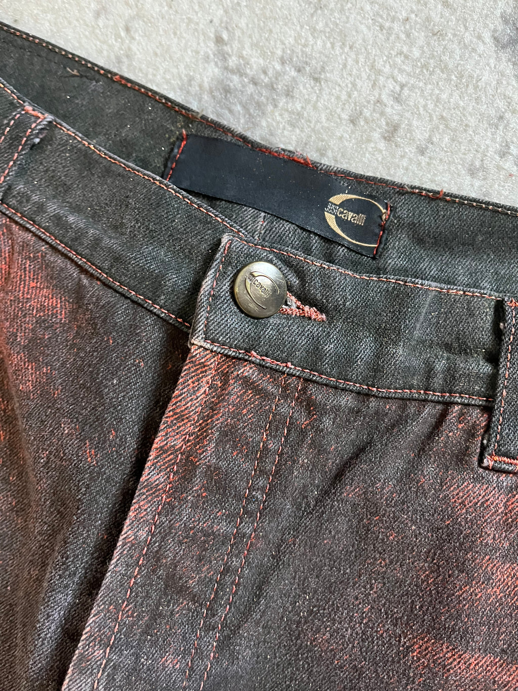 00s Cavalli フェードヒステリックデニムパンツ(M)