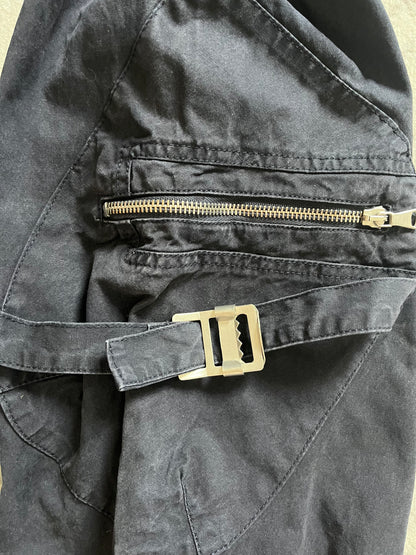 00s Armani Navy Bondage Cargo Pants (M)