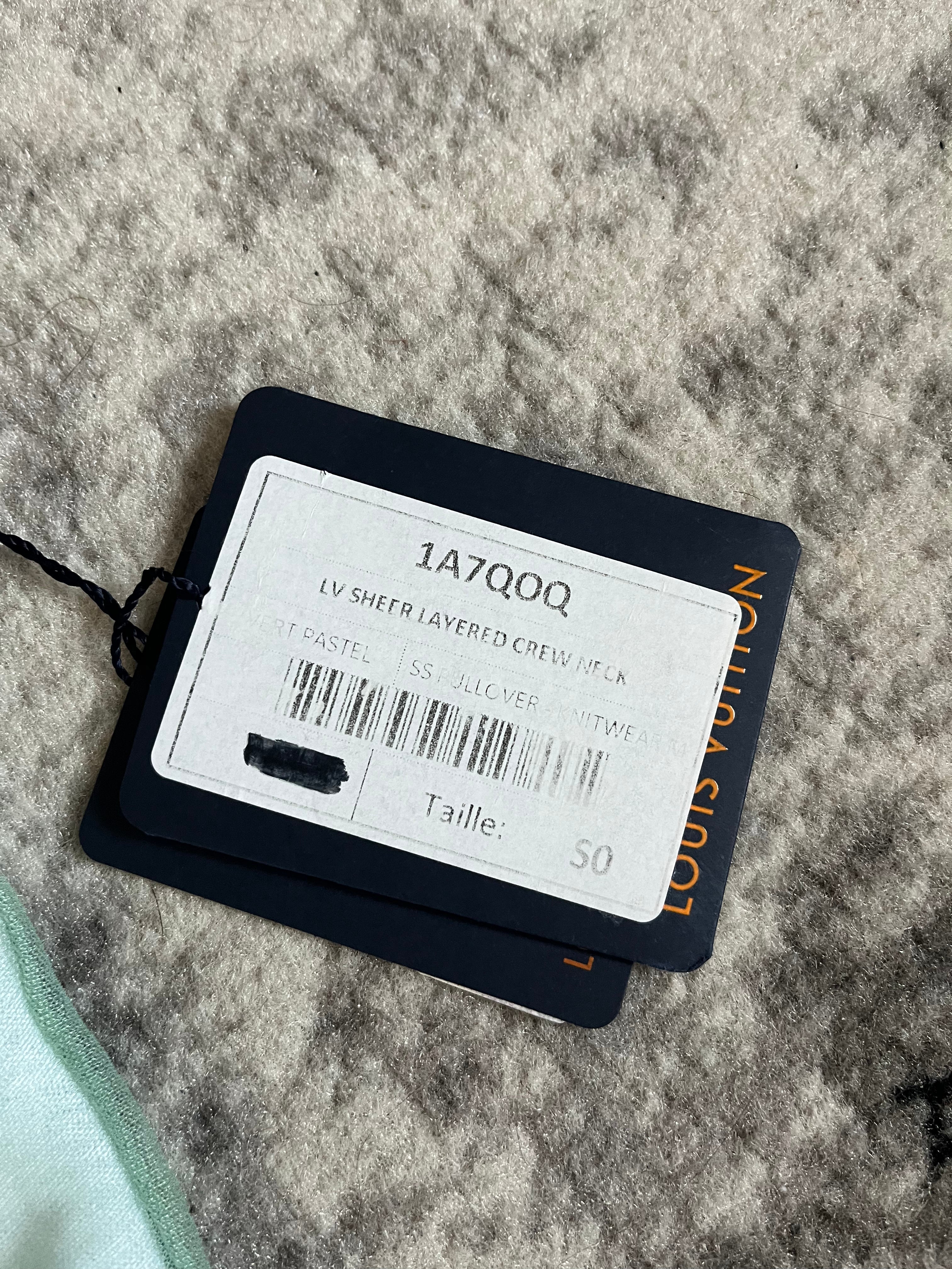 Louis Vuitton Sheer Layered Pastel Green Crewneck (S/M)