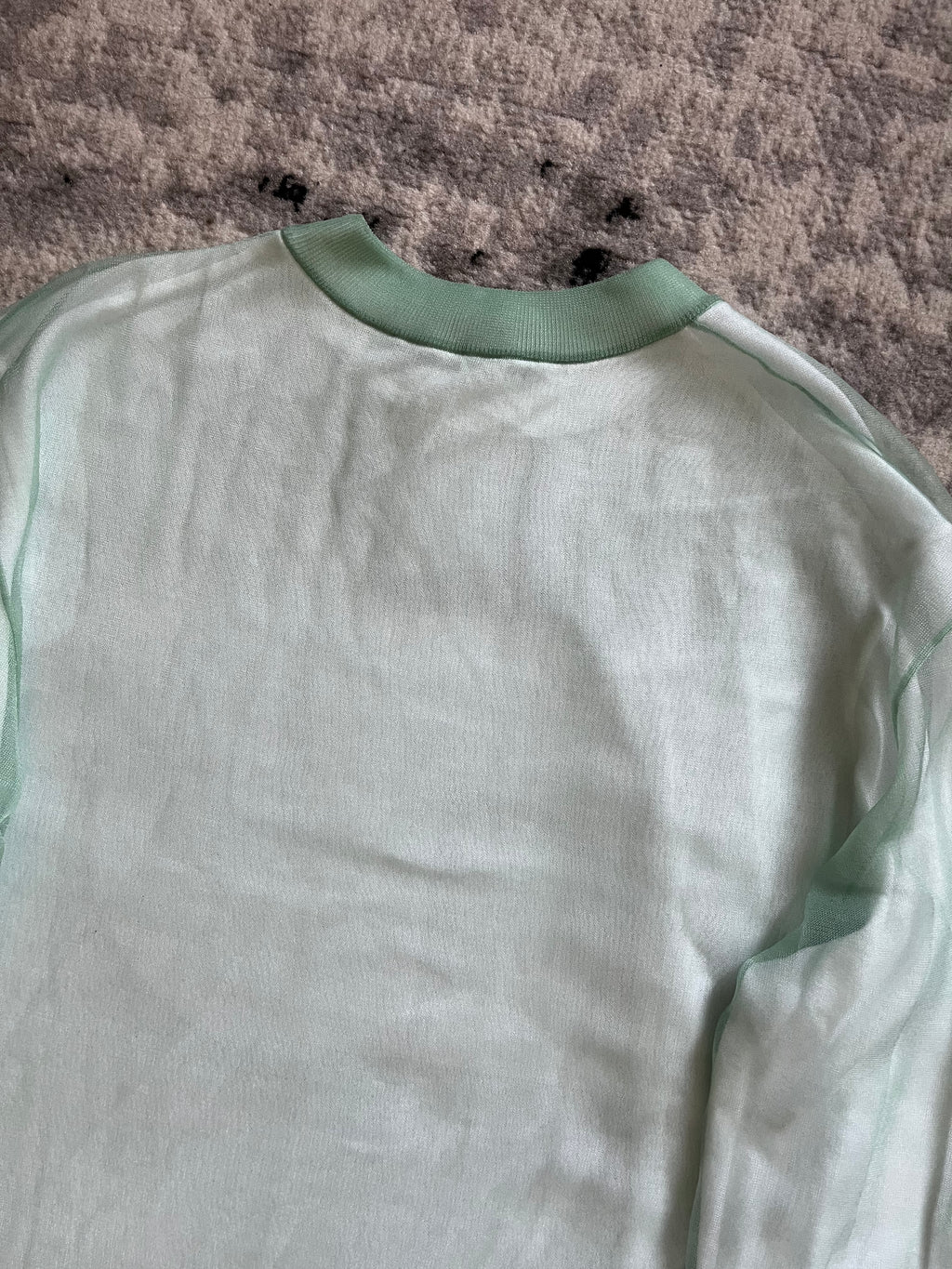 Louis Vuitton Sheer Layered Pastel Green Crewneck (S/M)