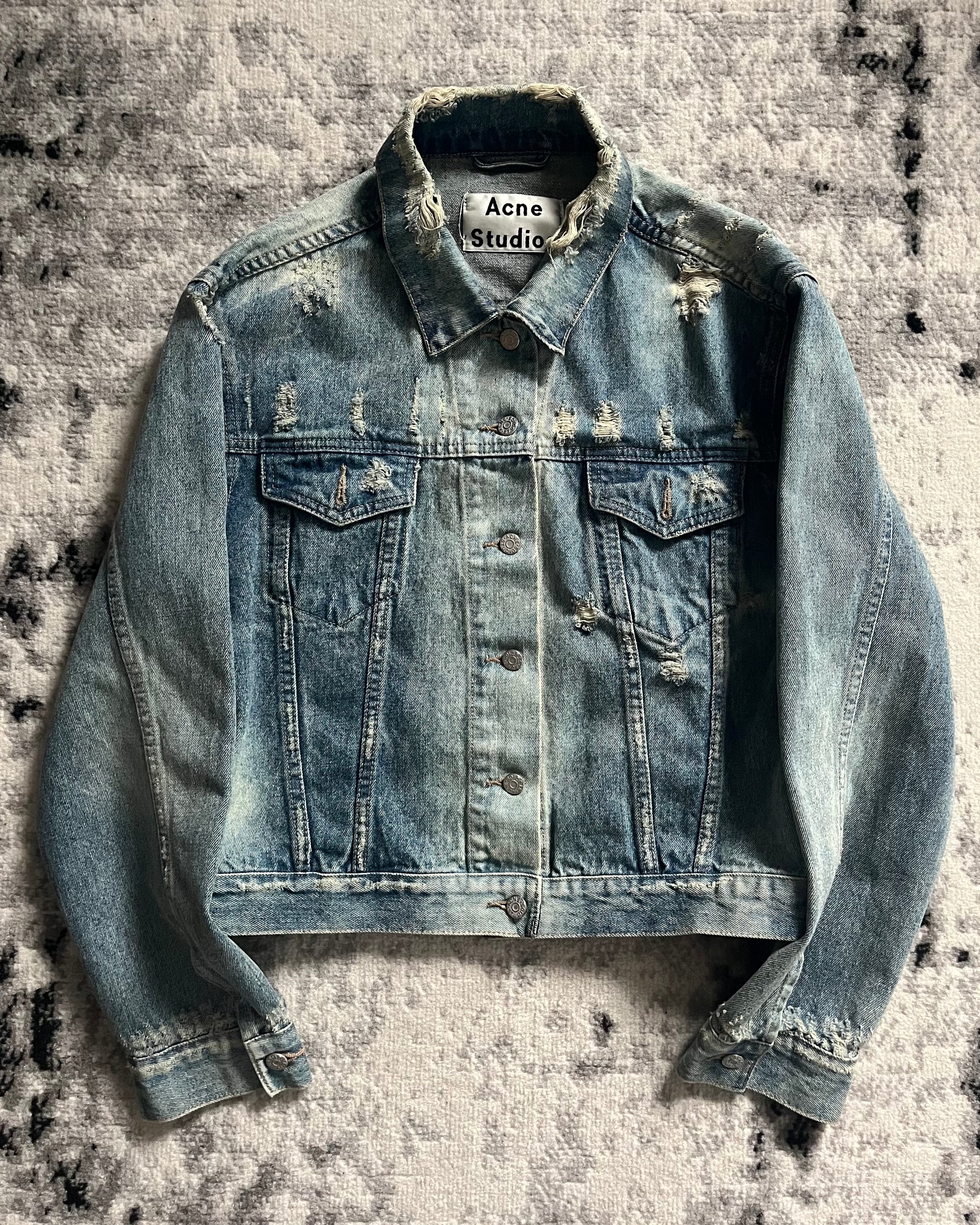 Acne studios distressed denim 2025 jacket