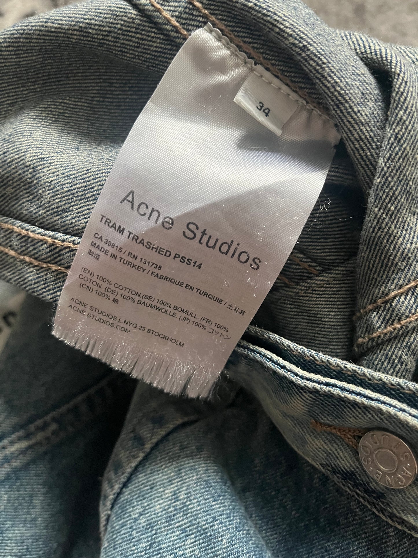 SS2014 Acne Studios Distressed Denim Jacket (XS)