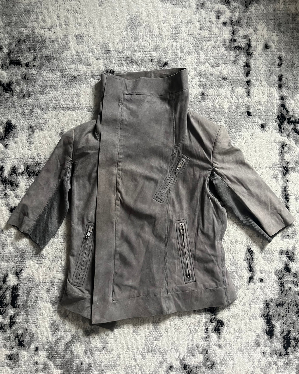 FW2015 Rick Owens Brut Structured Short Sleeves Jacket (XS)