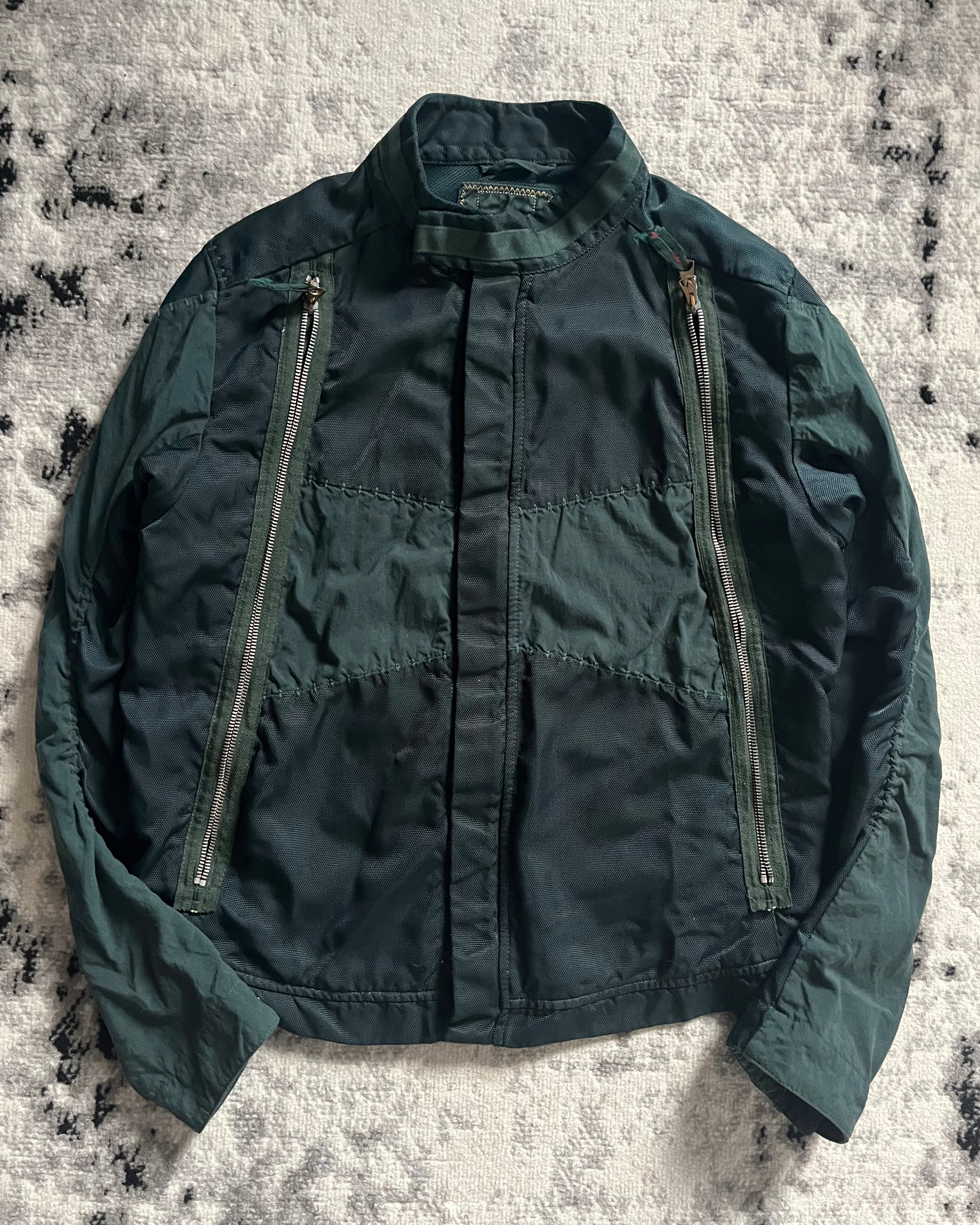 Marithe + François Girbaud Ultimate Zippers Deep Green Jacket