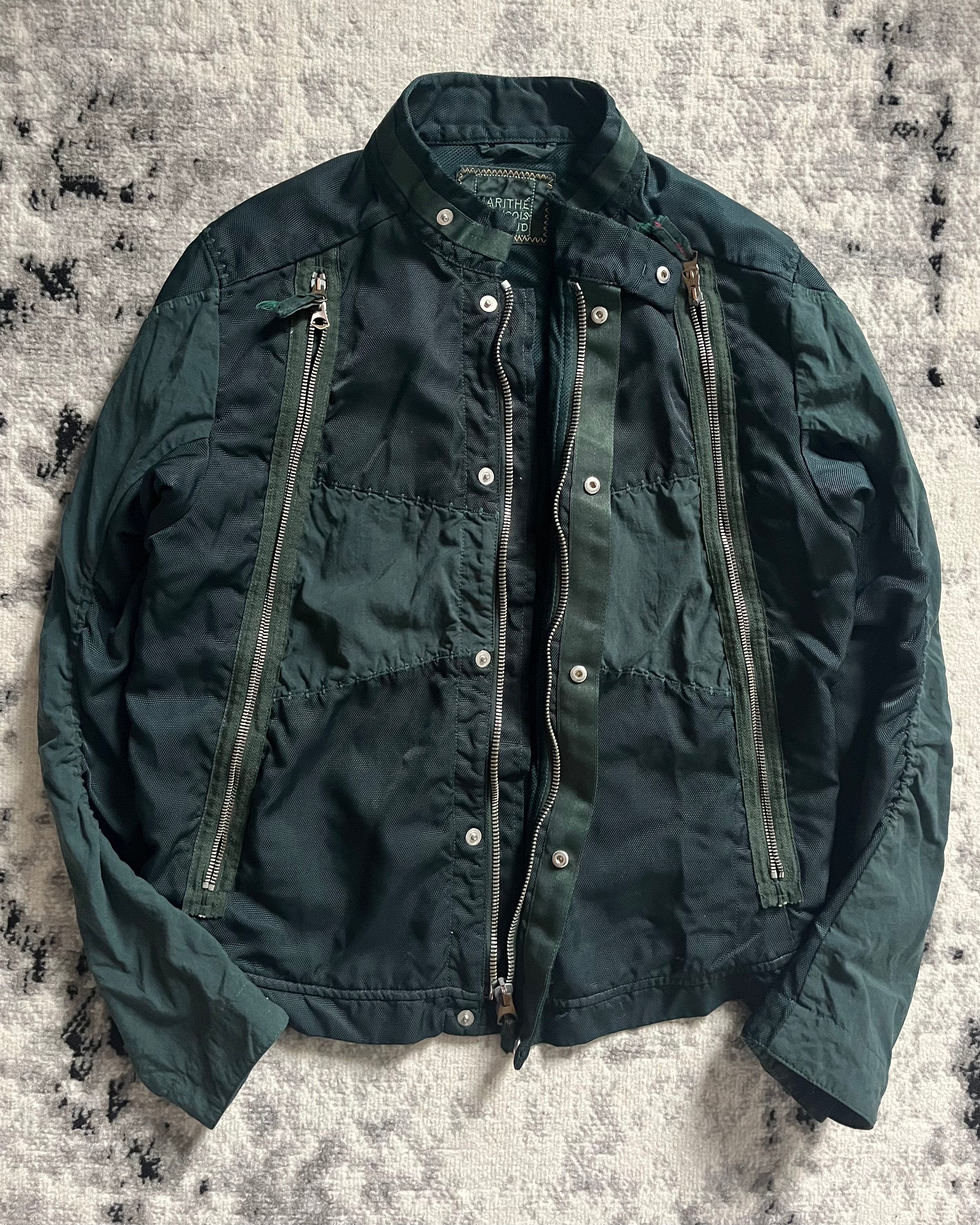 Marithe + François Girbaud Ultimate Zippers Deep Green Jacket
