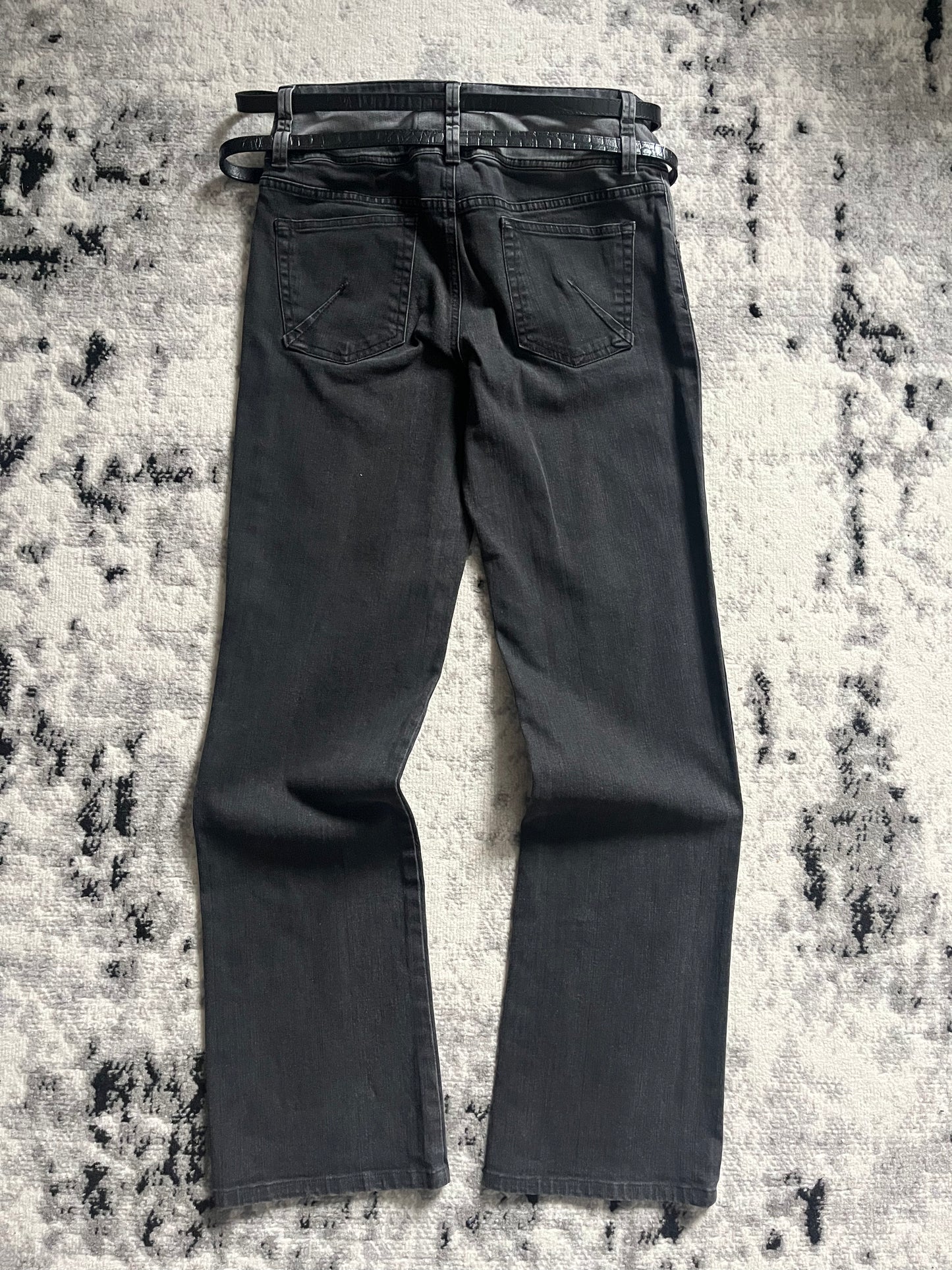 Galliano Double Waist Belted Modern Jeans (S)
