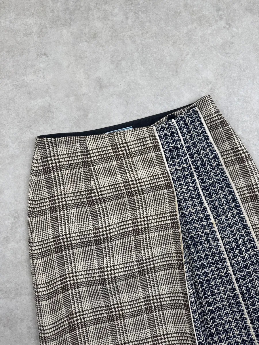 Prada Grey Wool Contrast Panel Skirt gnYBRkj 9