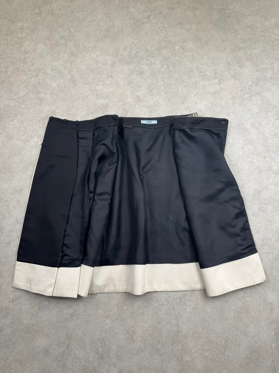 Prada Grey Wool Contrast Panel Skirt gnYBRkj 5