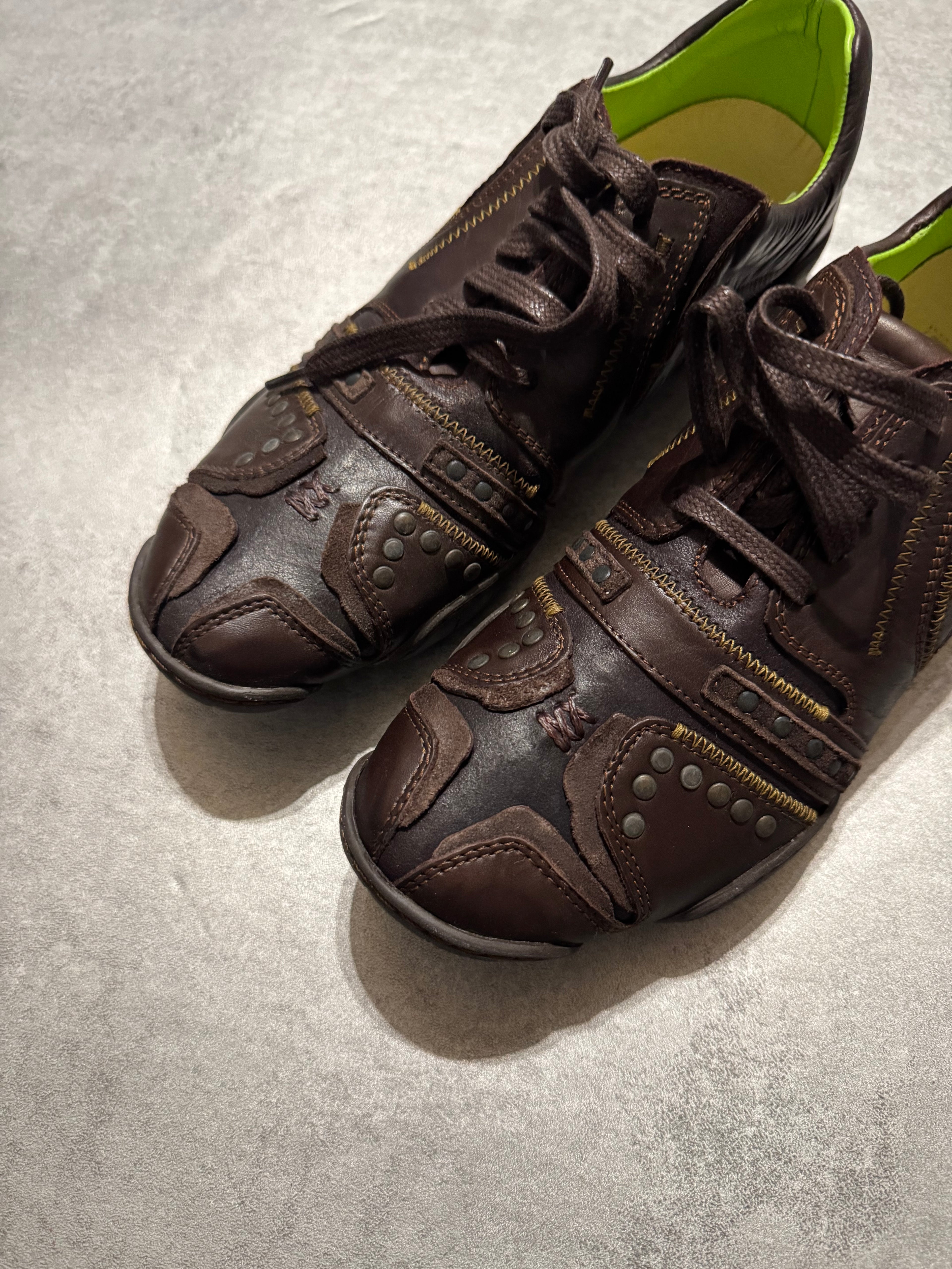 Marithé + François Girbaud Moto Leather Low Sneakers (37)