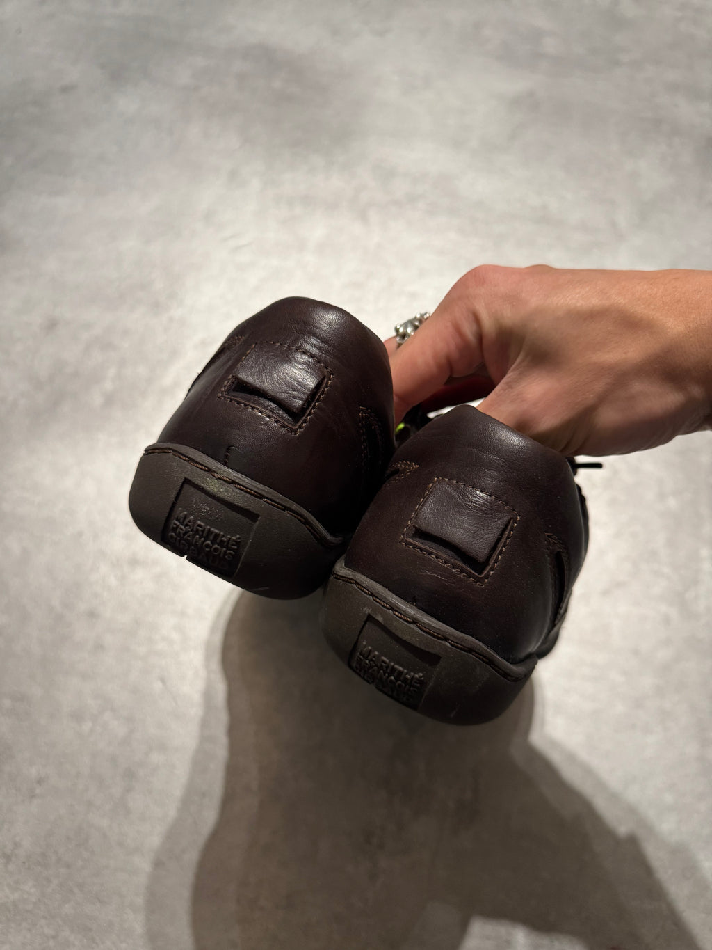 Marithé + François Girbaud Moto Leather Low Sneakers (37)