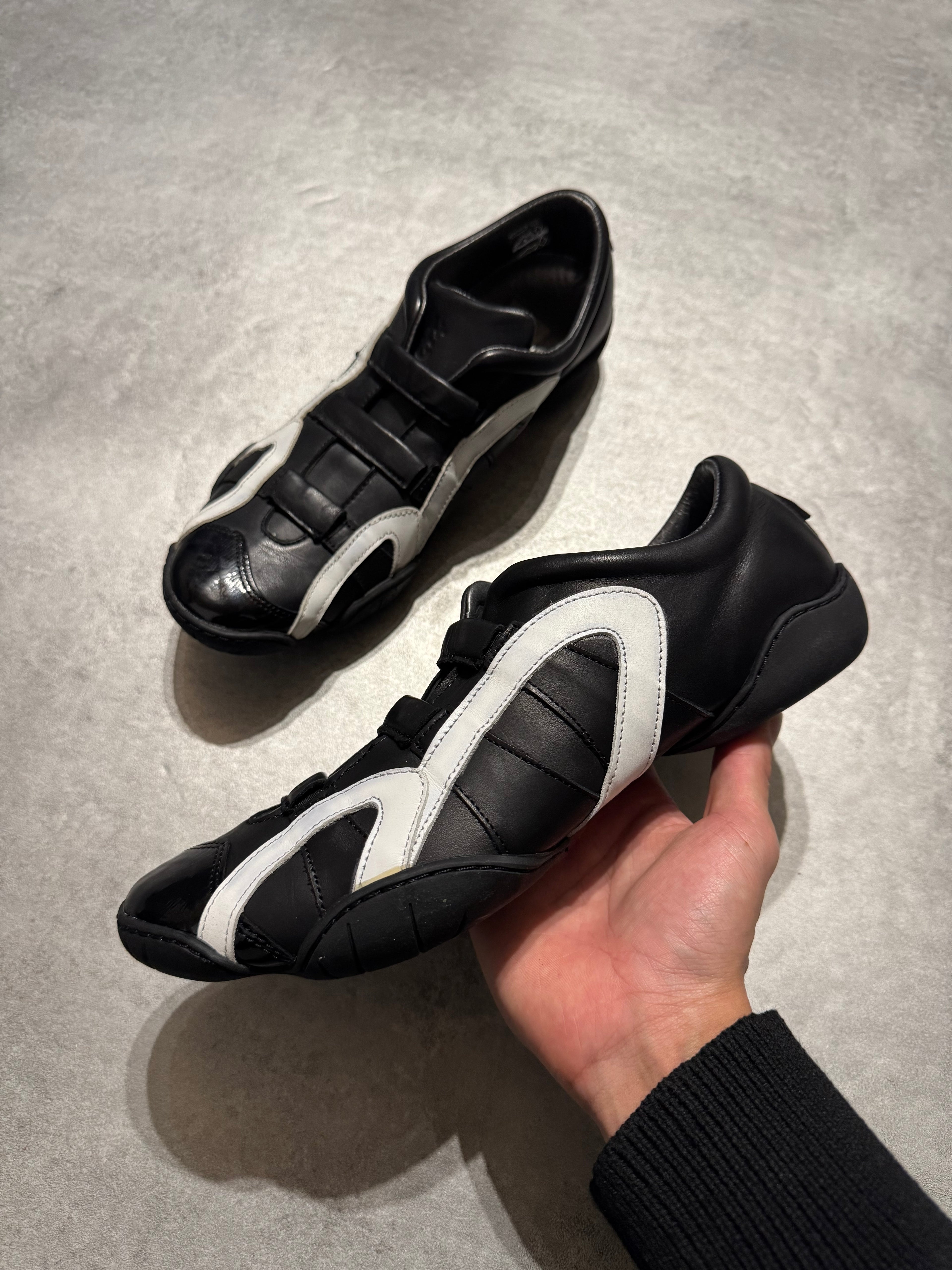 Marithé + François Girbaud Oreo Moto Leather Sneakers (41)