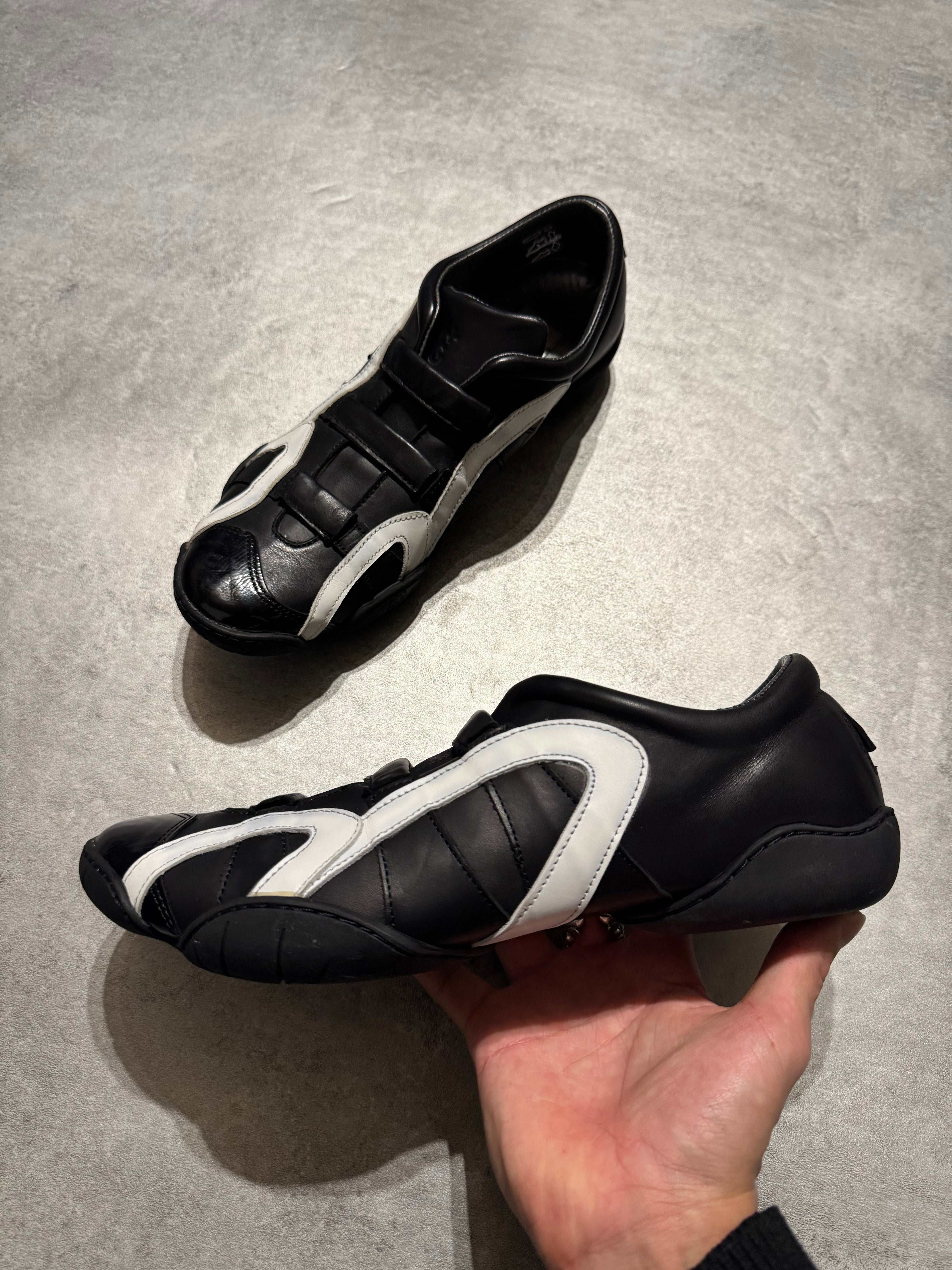 Marithé + François Girbaud Oreo Moto Leather Sneakers (41)