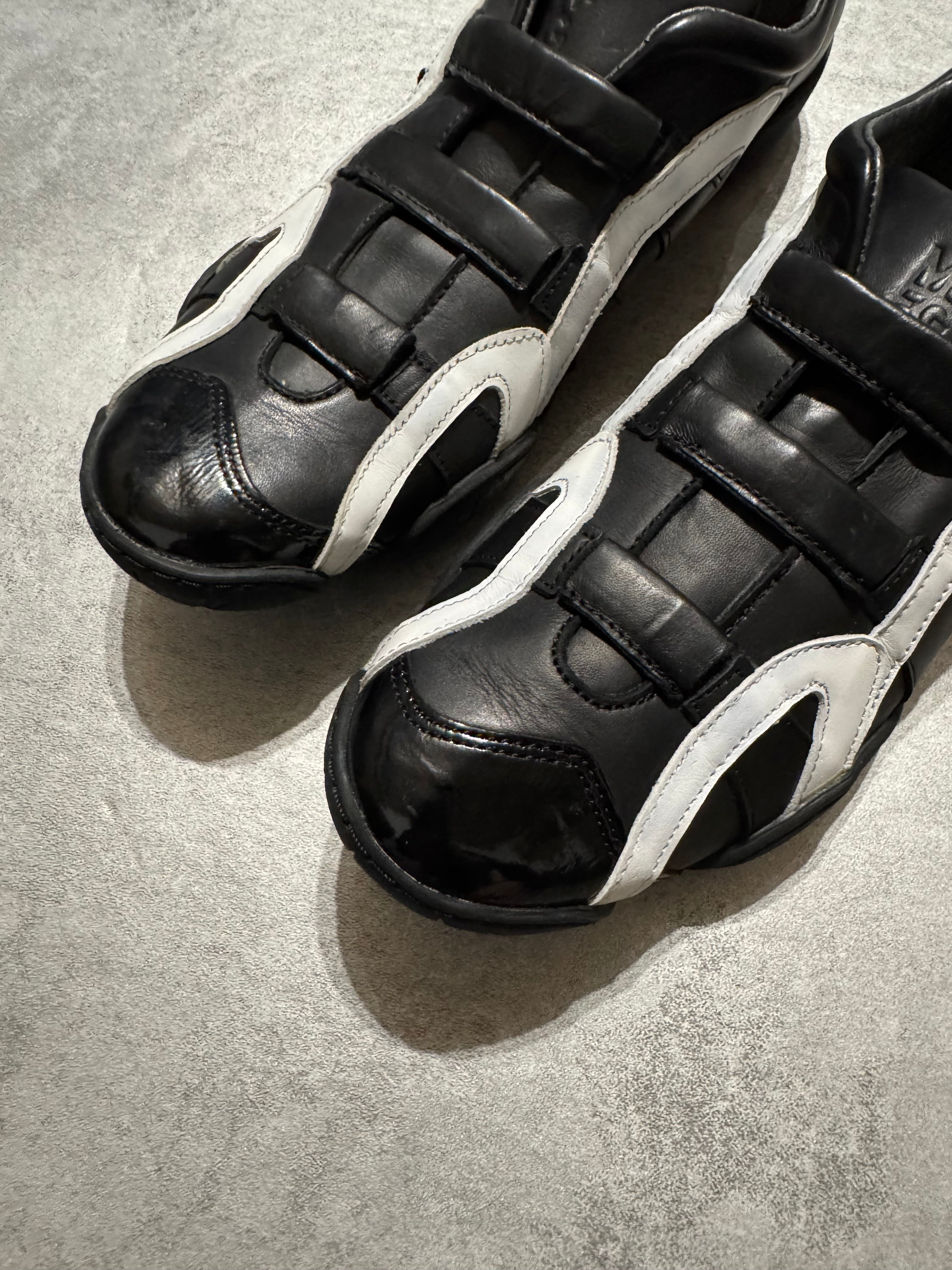 Marithé + François Girbaud Oreo Moto Leather Sneakers (41)