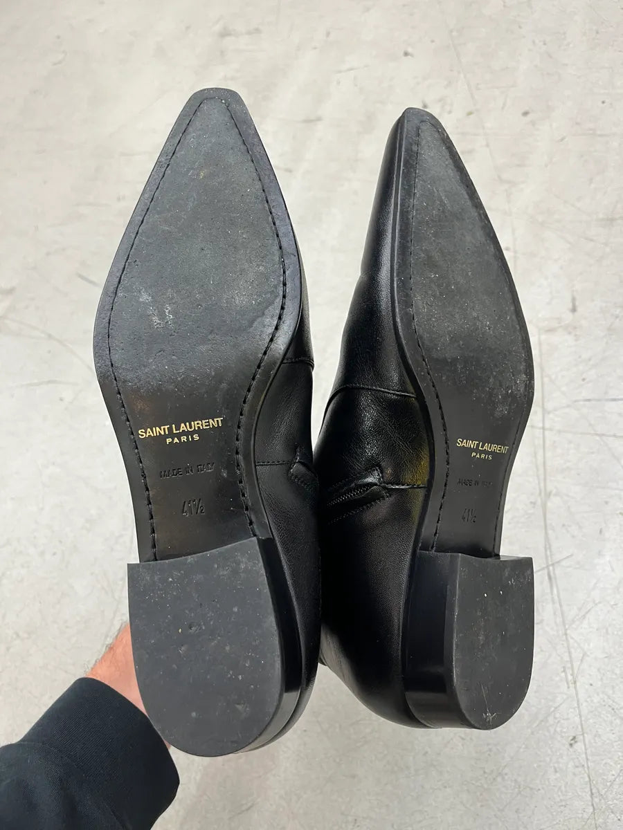 Saint Laurent Jonas Buckled Black Leather Boots jFMcVGbB 6