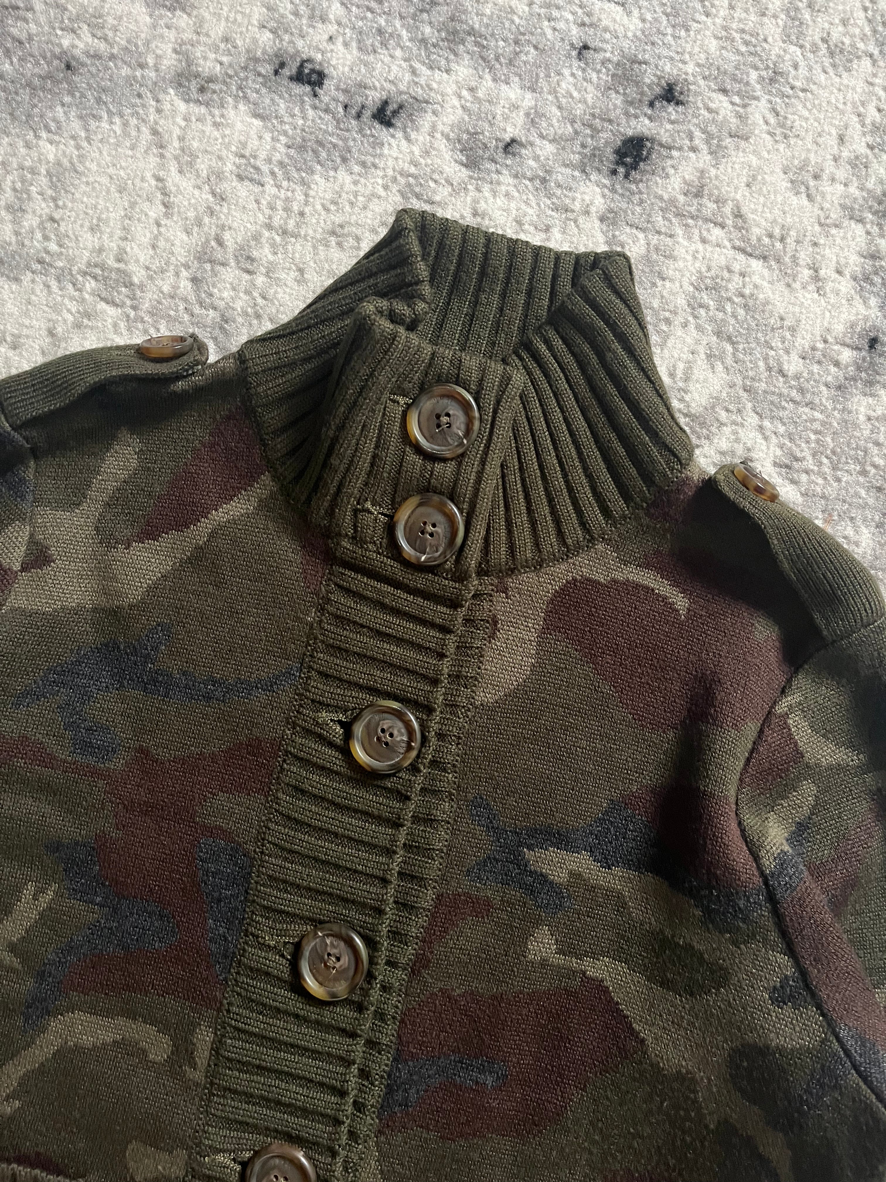 Moschino Olive Pure Military Cardigan (XS)