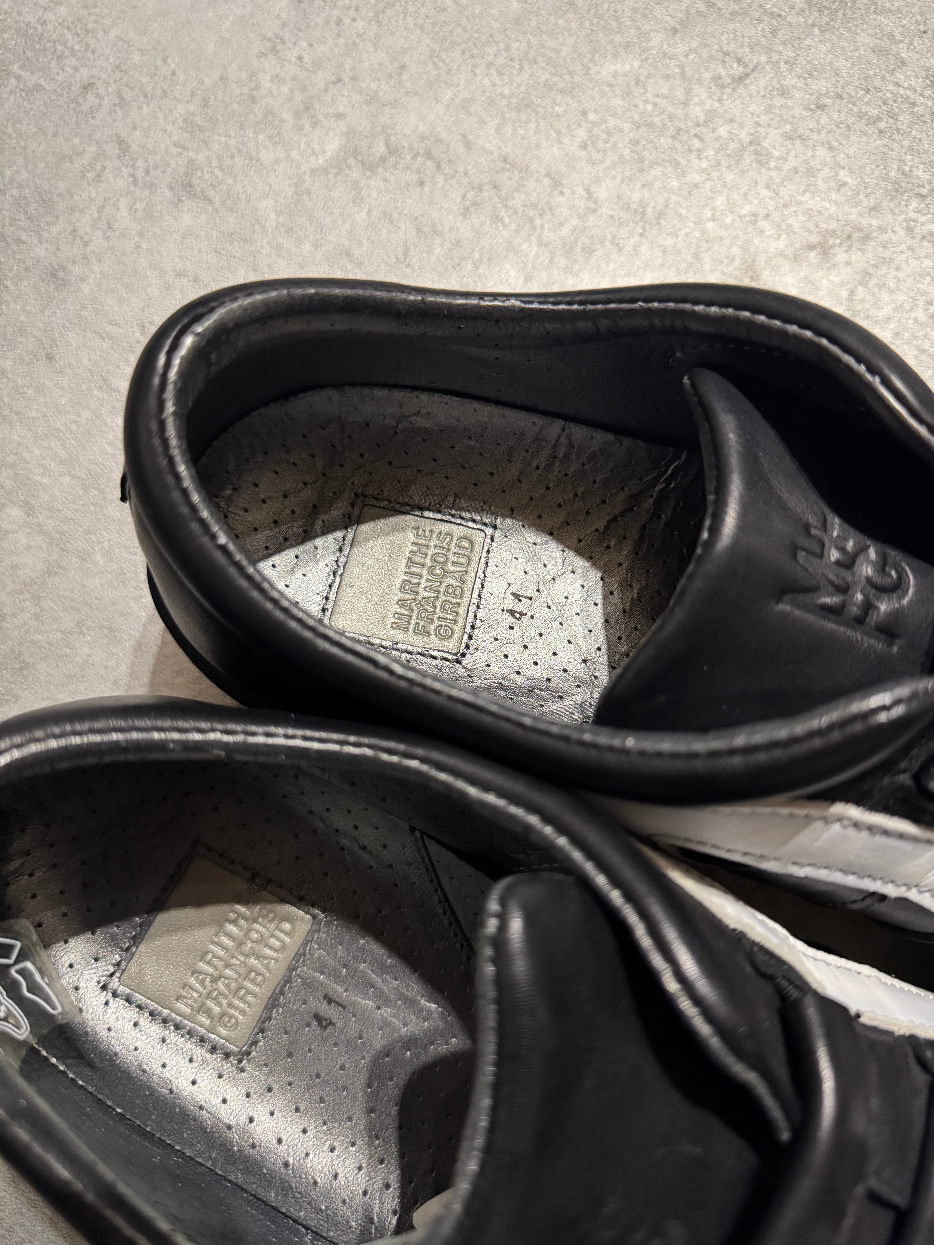 Marithé + François Girbaud Oreo Moto Leather Sneakers (41)