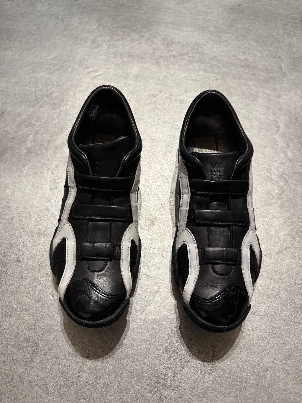 Marithé + François Girbaud Oreo Moto Leather Sneakers (41)