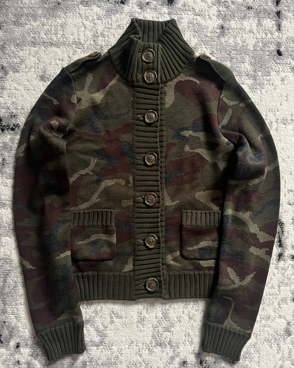 Moschino Olive Pure Military Cardigan (XS)