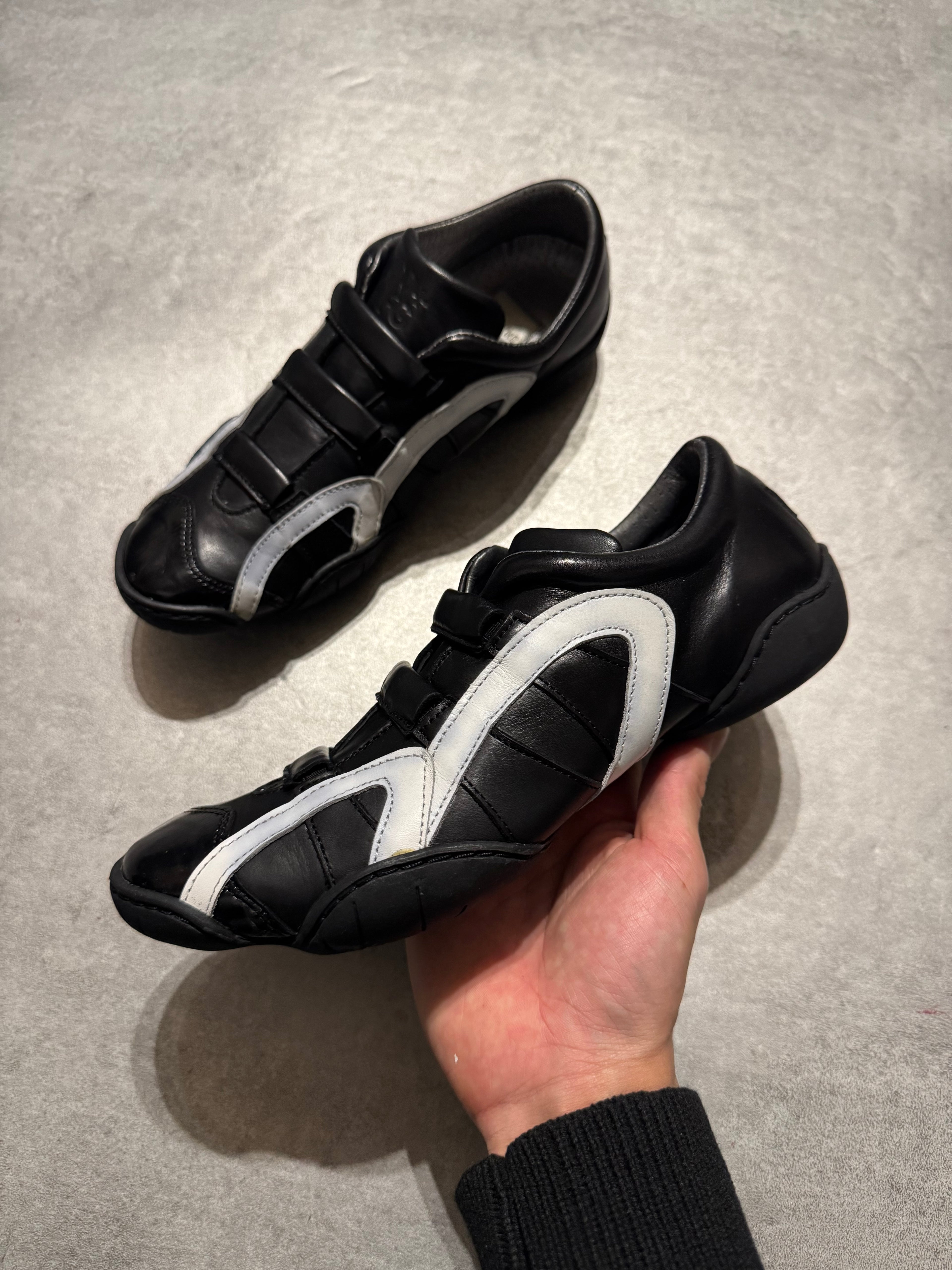 Marithé + François Girbaud Oreo Moto Leather Sneakers (37)