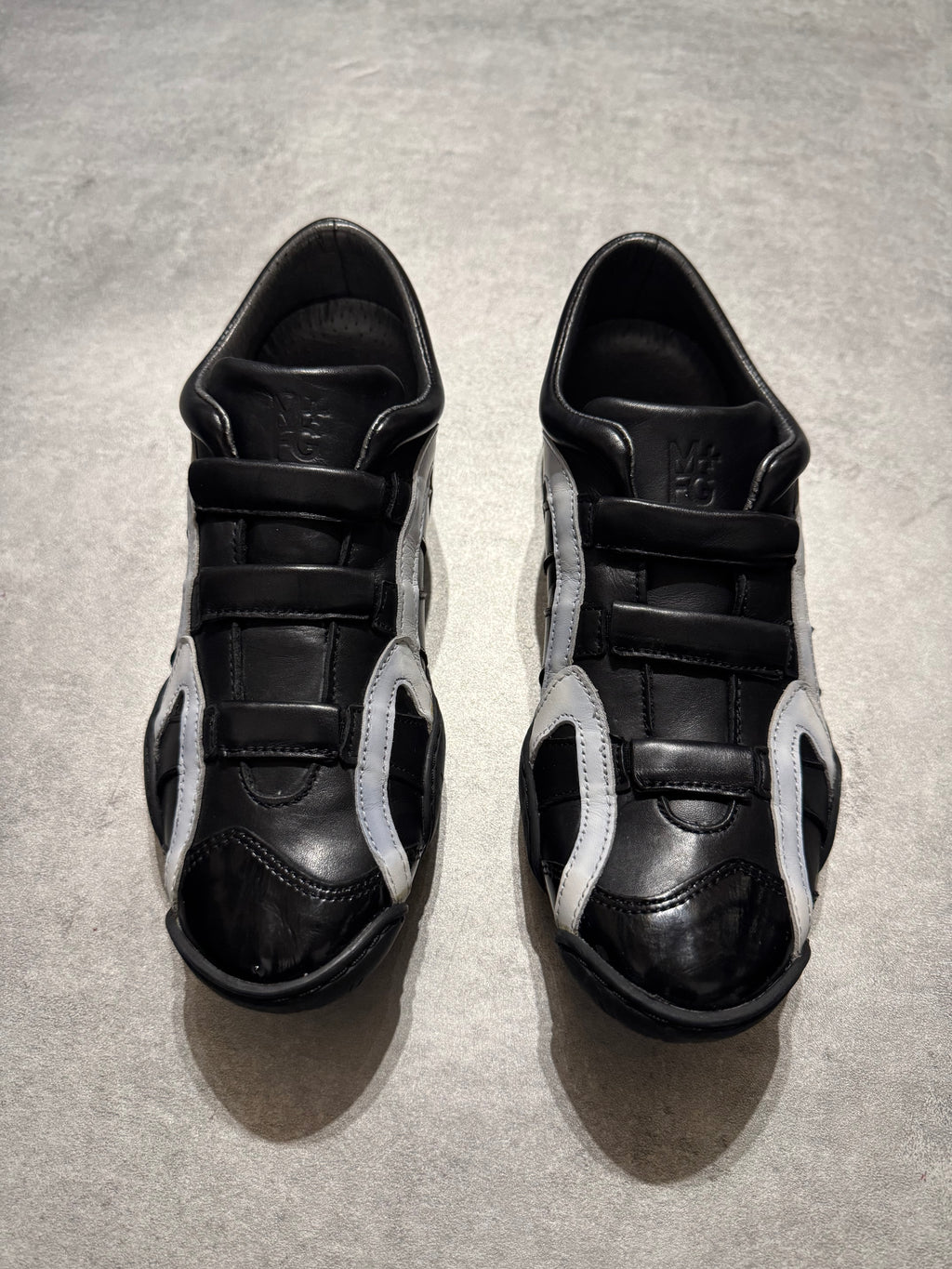 Marithé + François Girbaud Oreo Moto Leather Sneakers (37)