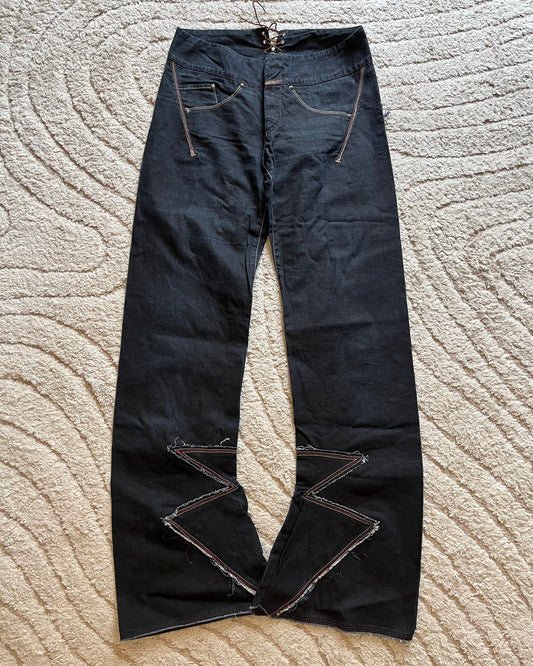 00s Marithe François Girbaud Timeless Waves Flared Jeans (M/L)
