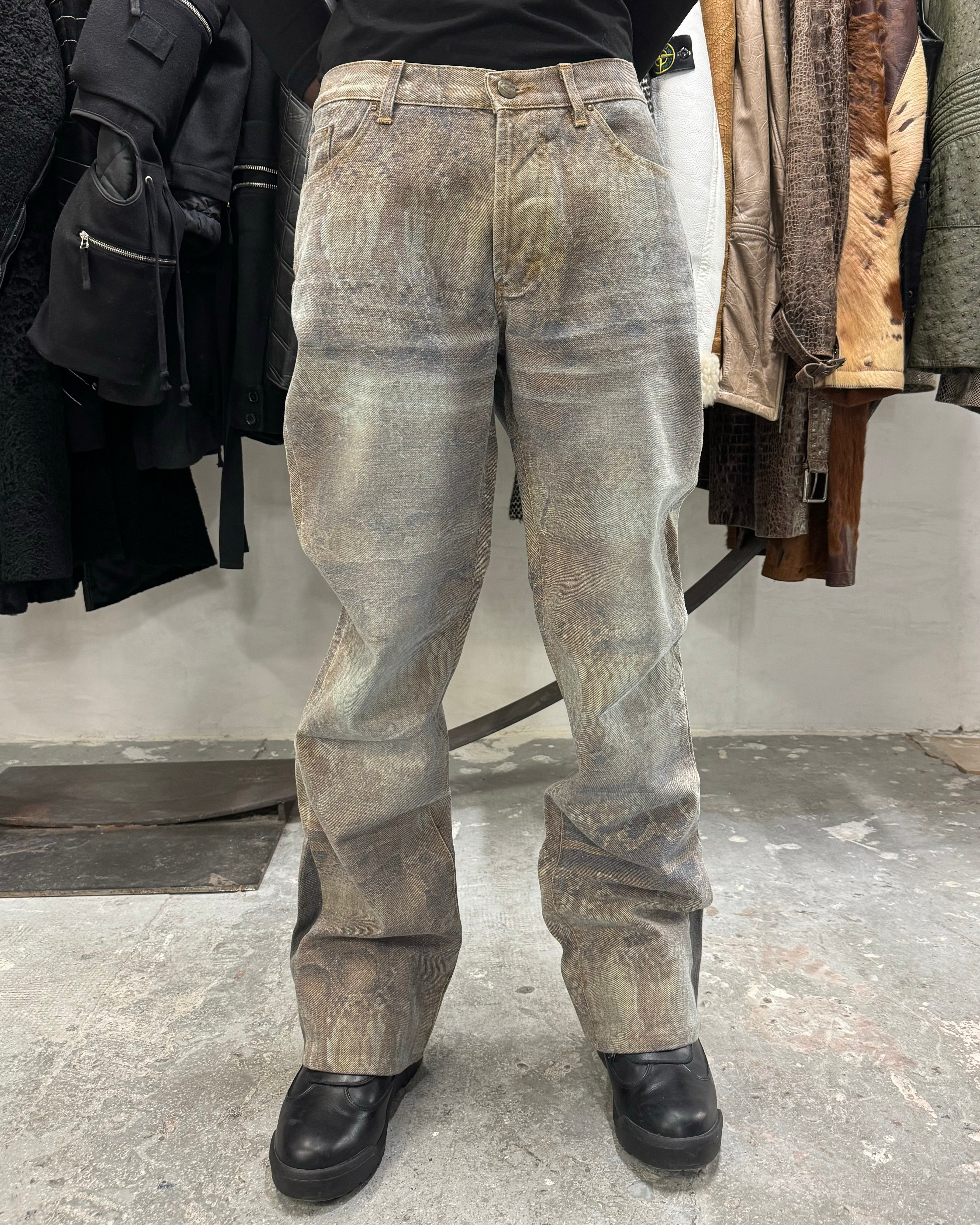 SS2005 Cavalli Serpent Sway Faded Pants (M)