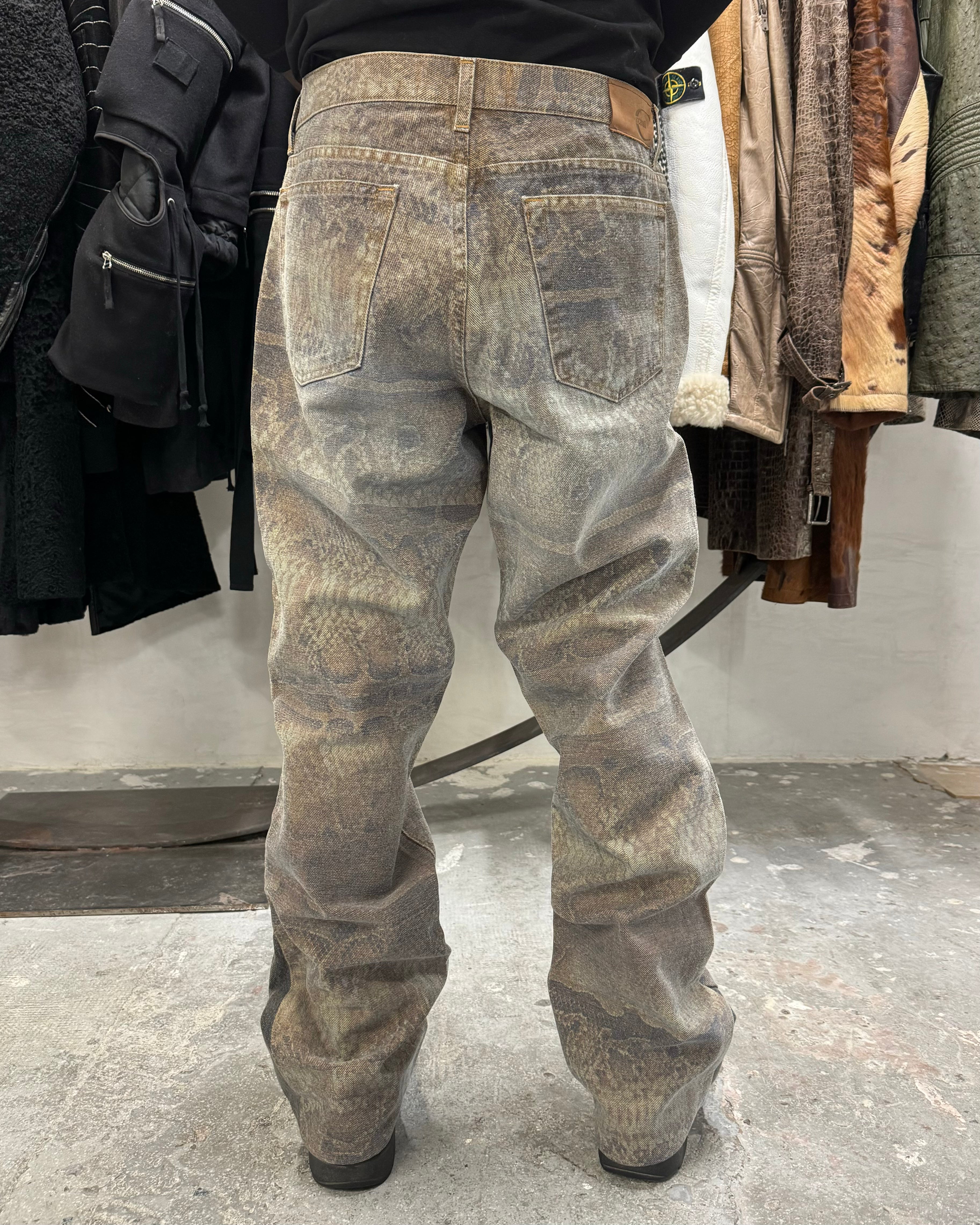 SS2005 Cavalli Serpent Sway Faded Pants (M)