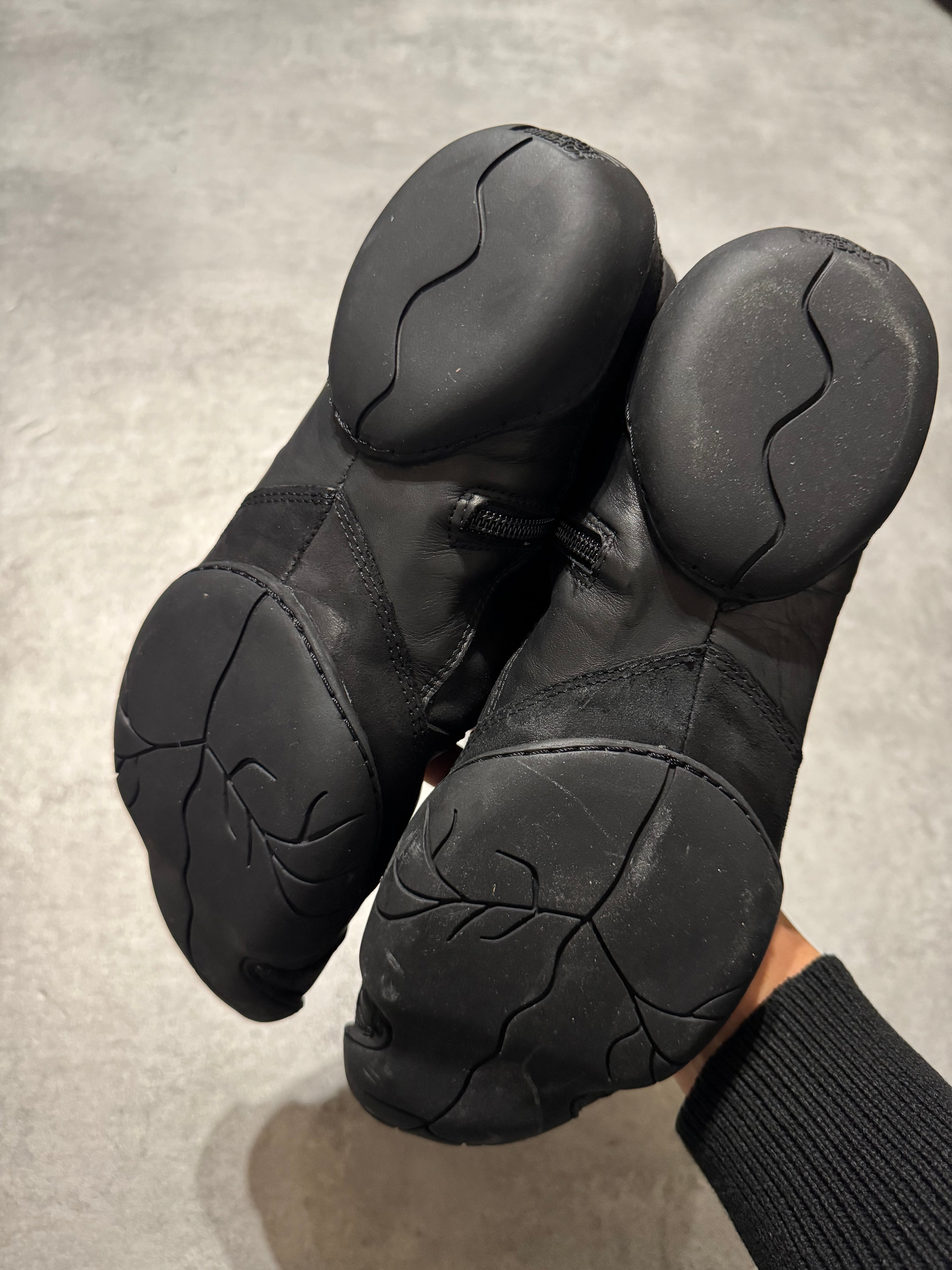 Marithé + François Girbaud Suede Black Leather Ninja High Boots  (41)