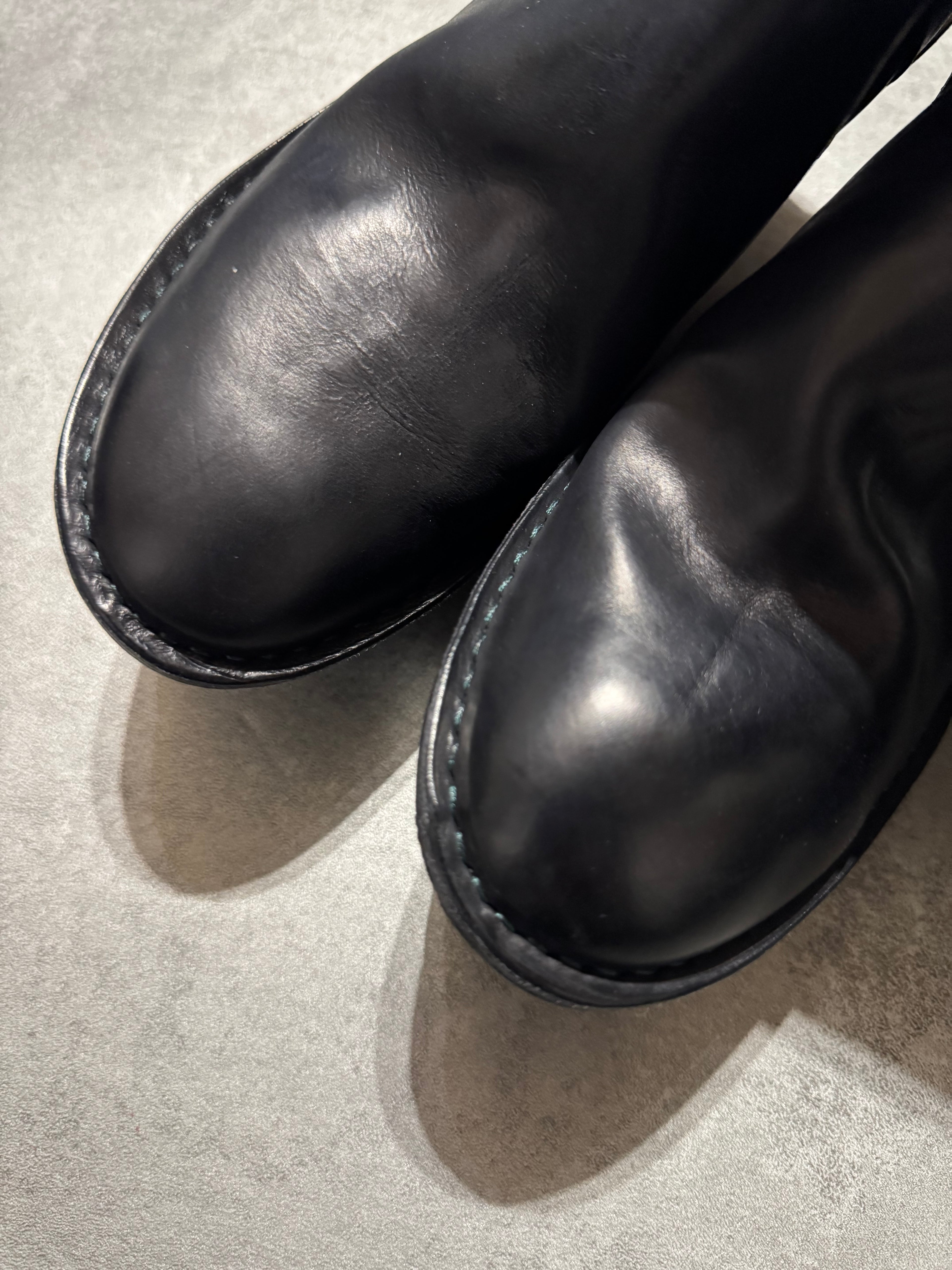 Marithé + François Girbaud Black Heel Leather Boots (39)