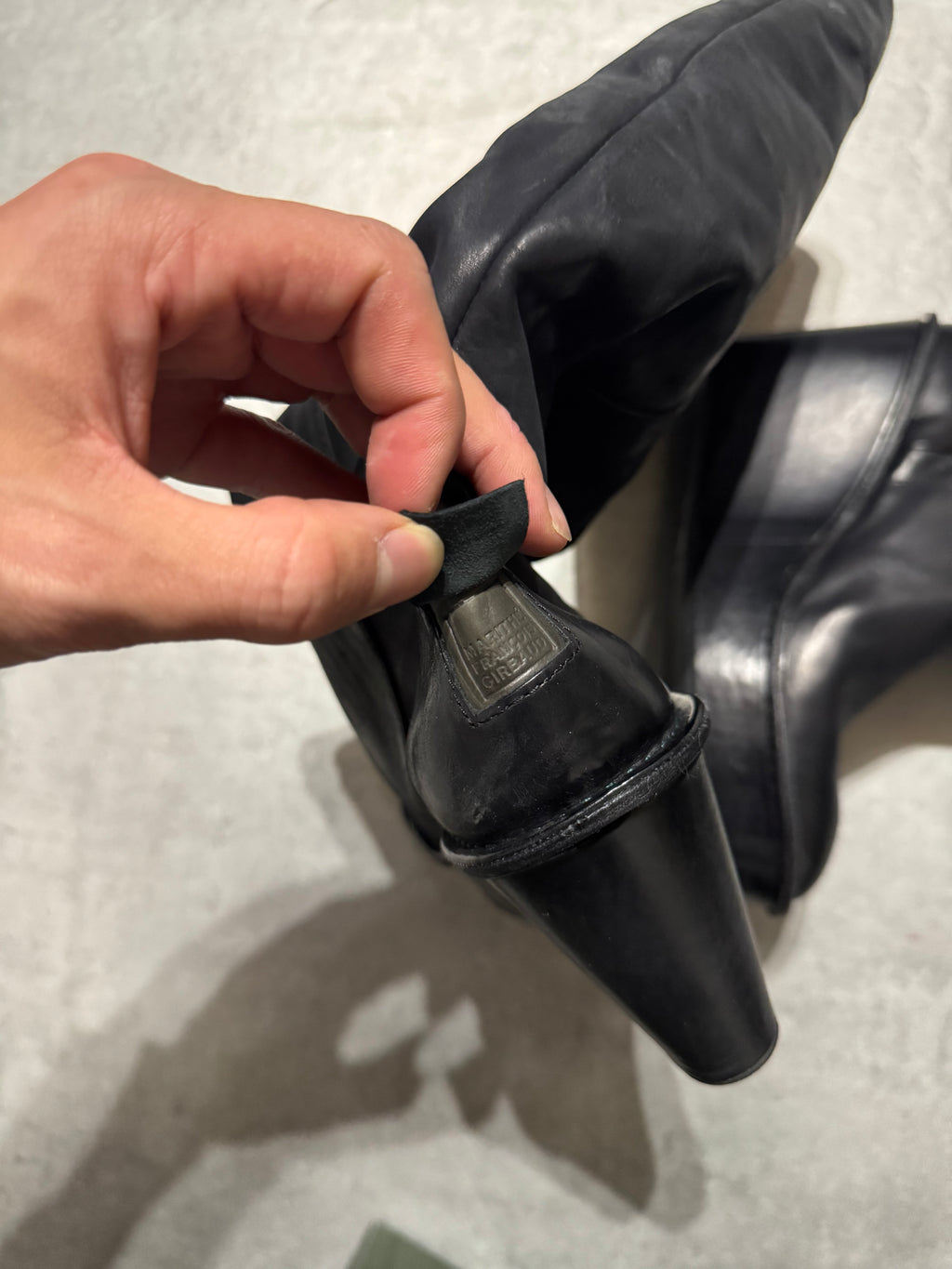 Marithé + François Girbaud Black Heel Leather Boots (39)