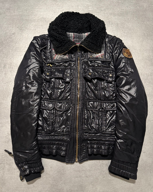 2000s Dolce & Gabbana Utility Puffer Black Jacket (L)