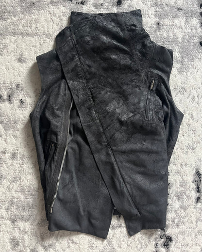 FW2022 Rick Owens Brut 皮革档案无袖夹克 (XS)