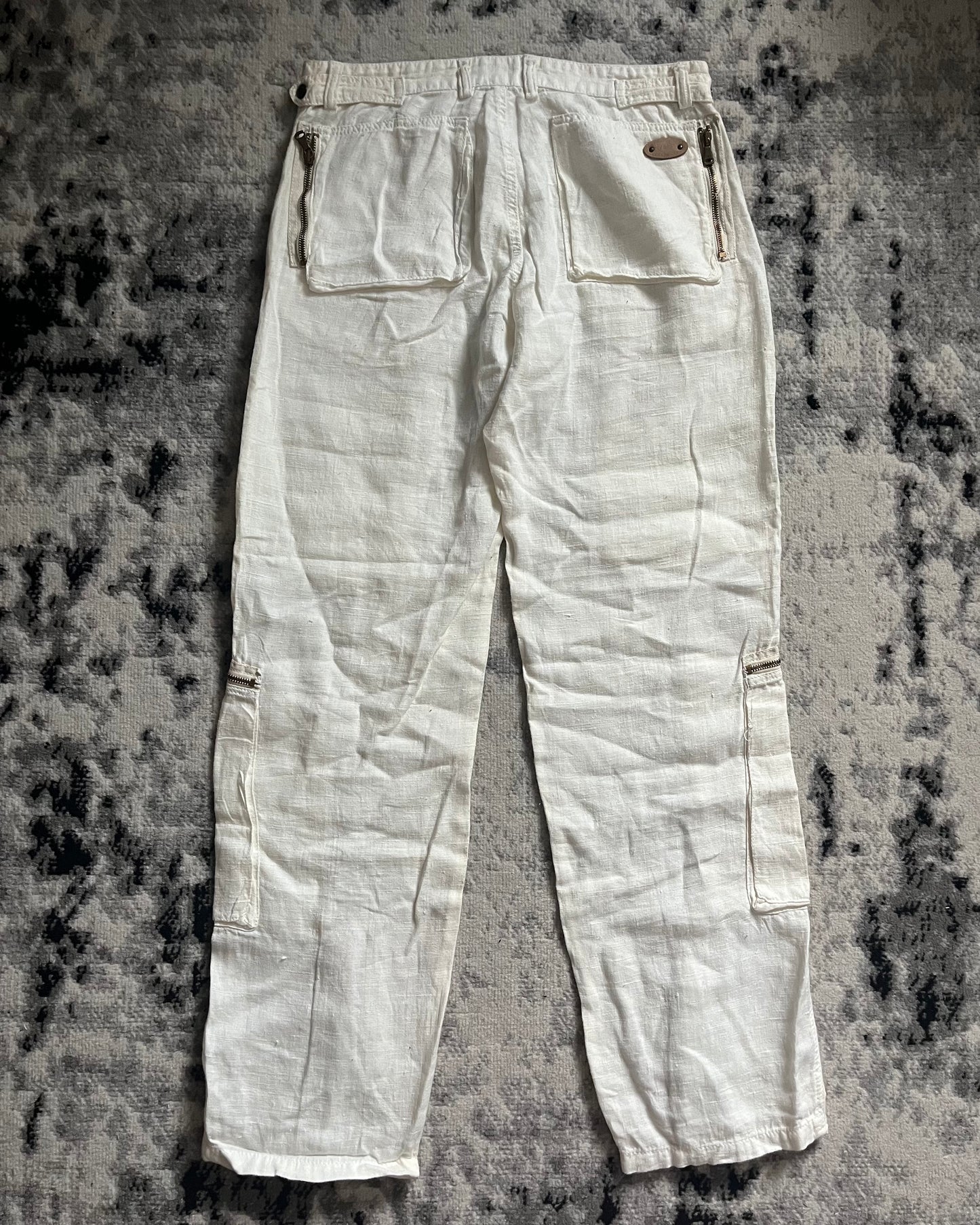 2004 年秋冬 Dolce &amp; Gabbana 亚麻多拉链工装裤 (M/L)