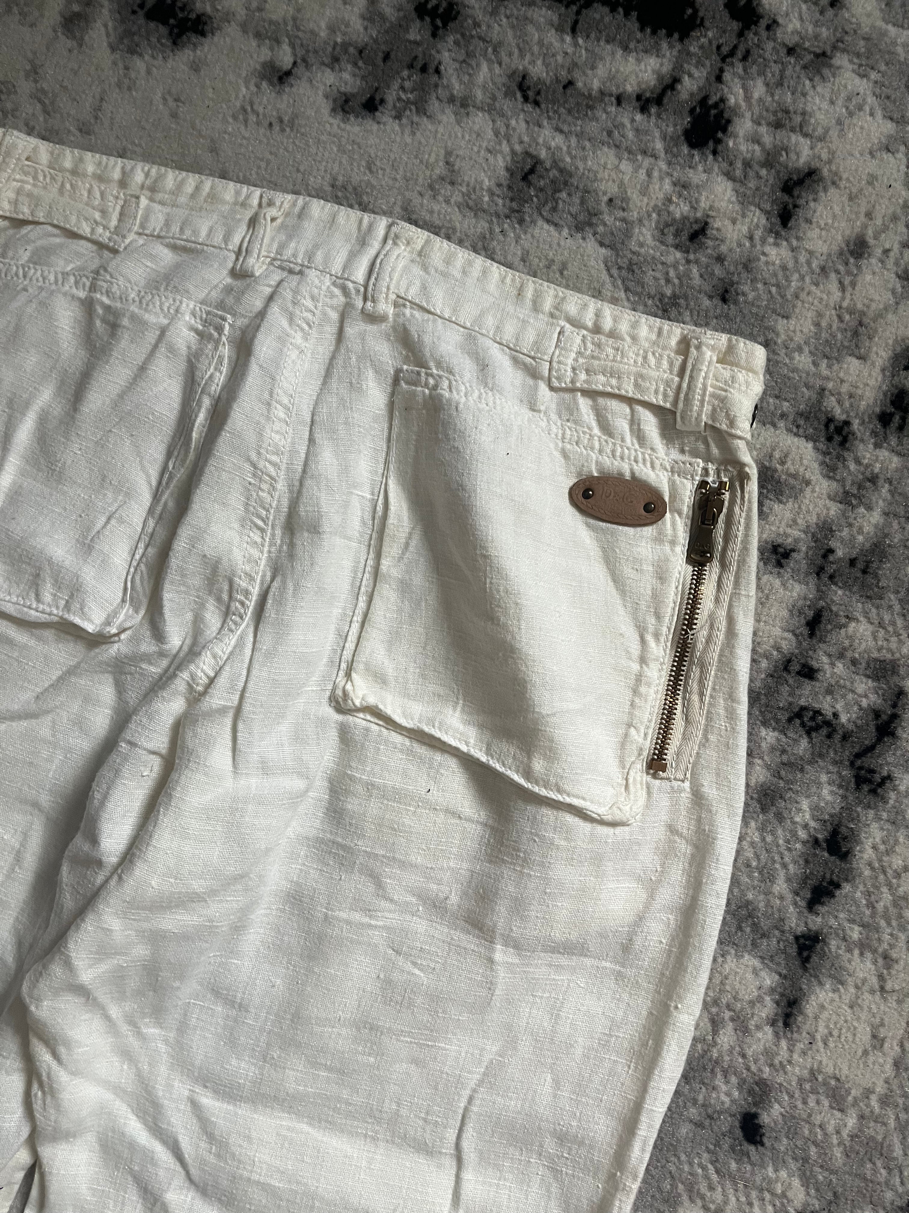 2004 年秋冬 Dolce &amp; Gabbana 亚麻多拉链工装裤 (M/L)