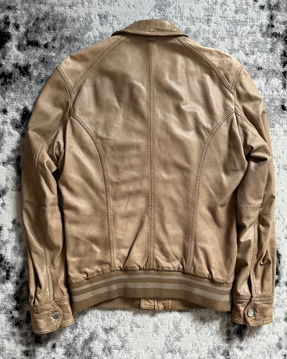 AW1999 Dolce & Gabbana Beige Cargo Leather Jacket (M)