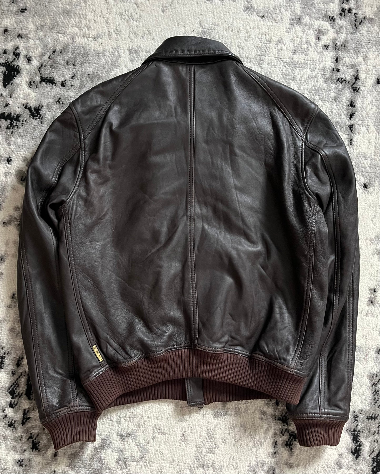AW2007 Armani Brown Utility Leather Jacket (M)