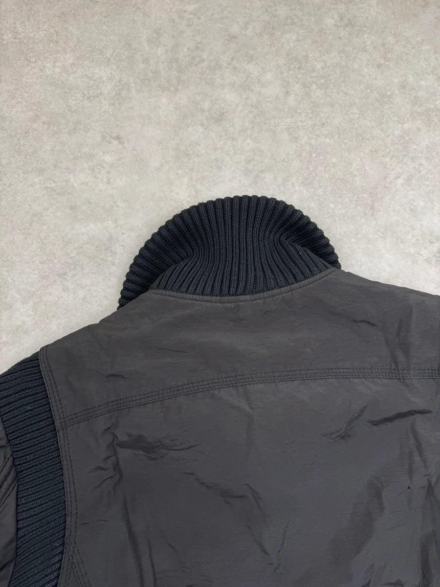 AW2003 Dolce & Gabbana Black Nylon Ribbed Aviator Light Jacket xQtgMkx 6