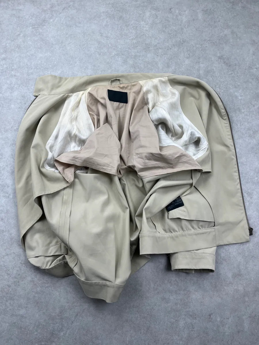 2000s Prada Beige Harrington Buttoned Collar Light Jacket AwJAQwGN 7