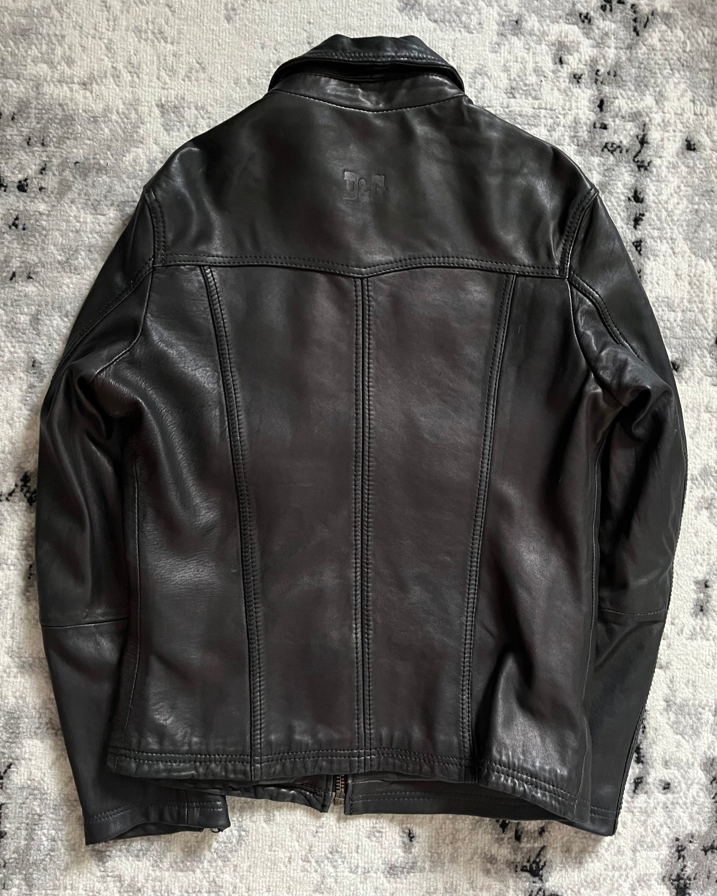 00s Dolce & Gabbana Black Rebel Utility Leather Jacket (S/M)