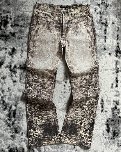 2000s Roberto Cavalli Arabic Sand Erosion Pants (S)