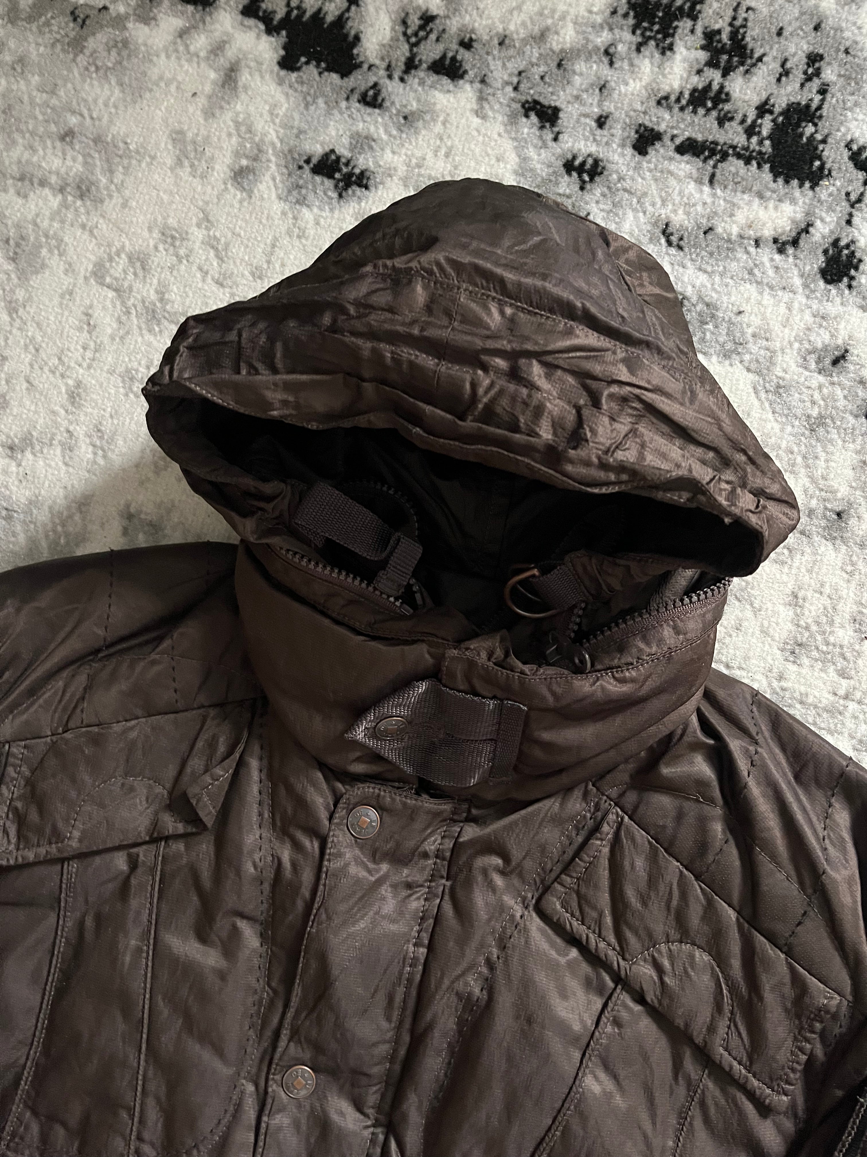 00s マリテ + フランソワ ジルボー アバンギャルド ゼン ブラウン パファー ジャケット (M/L)